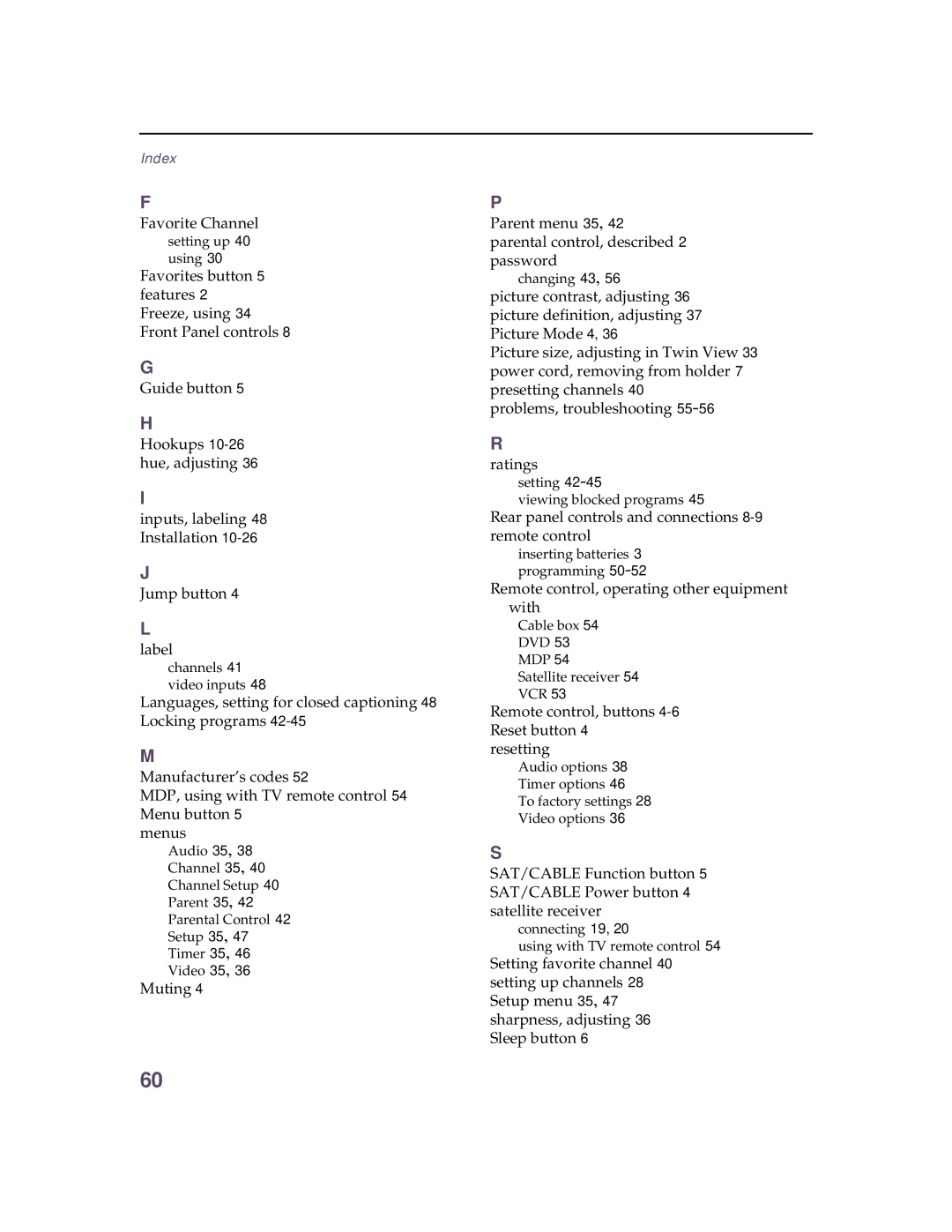 Sony KV 32HS20 operating instructions Favorite Channel 