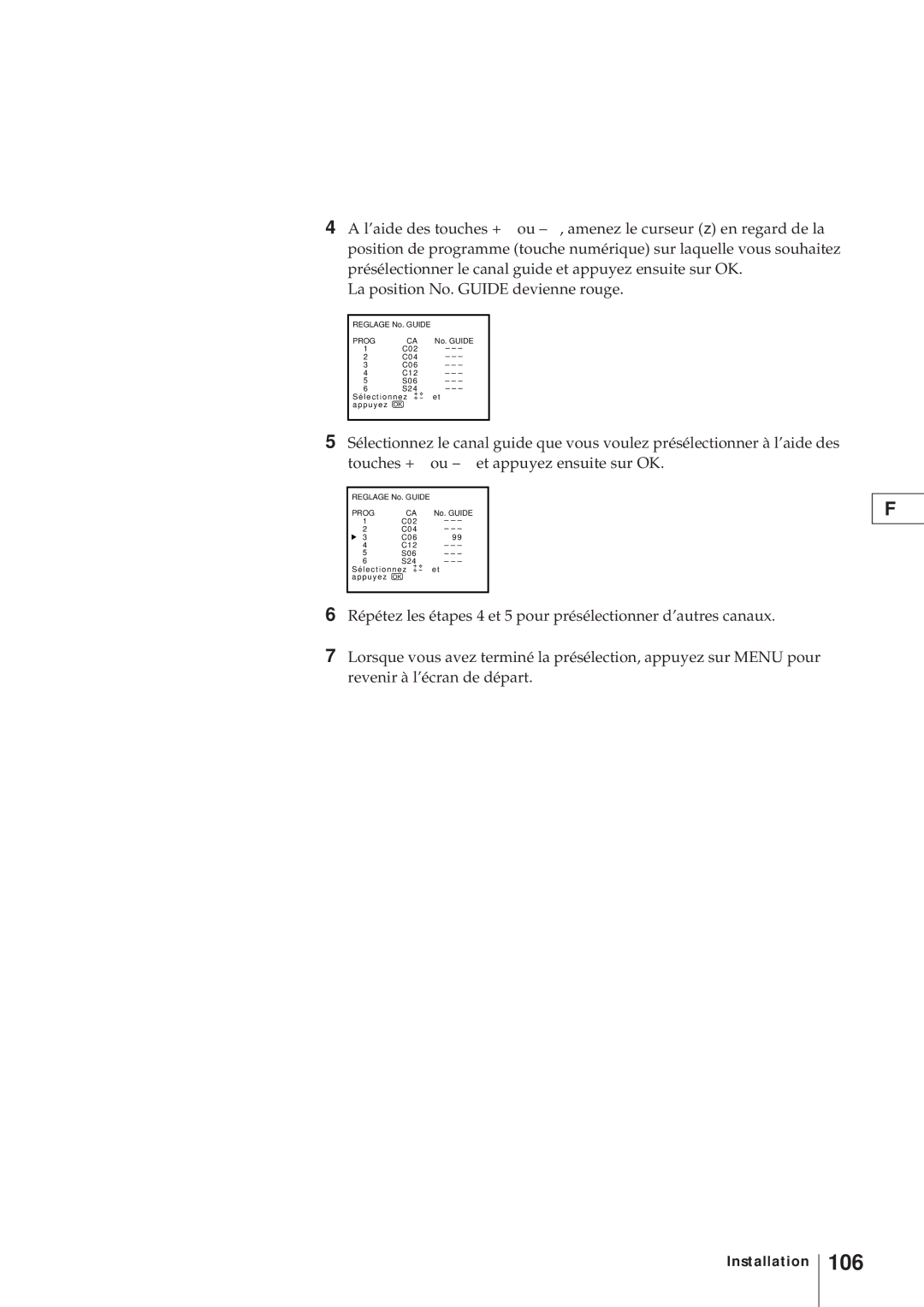 Sony KV-V2110D, KV-21V4D operating instructions 106 