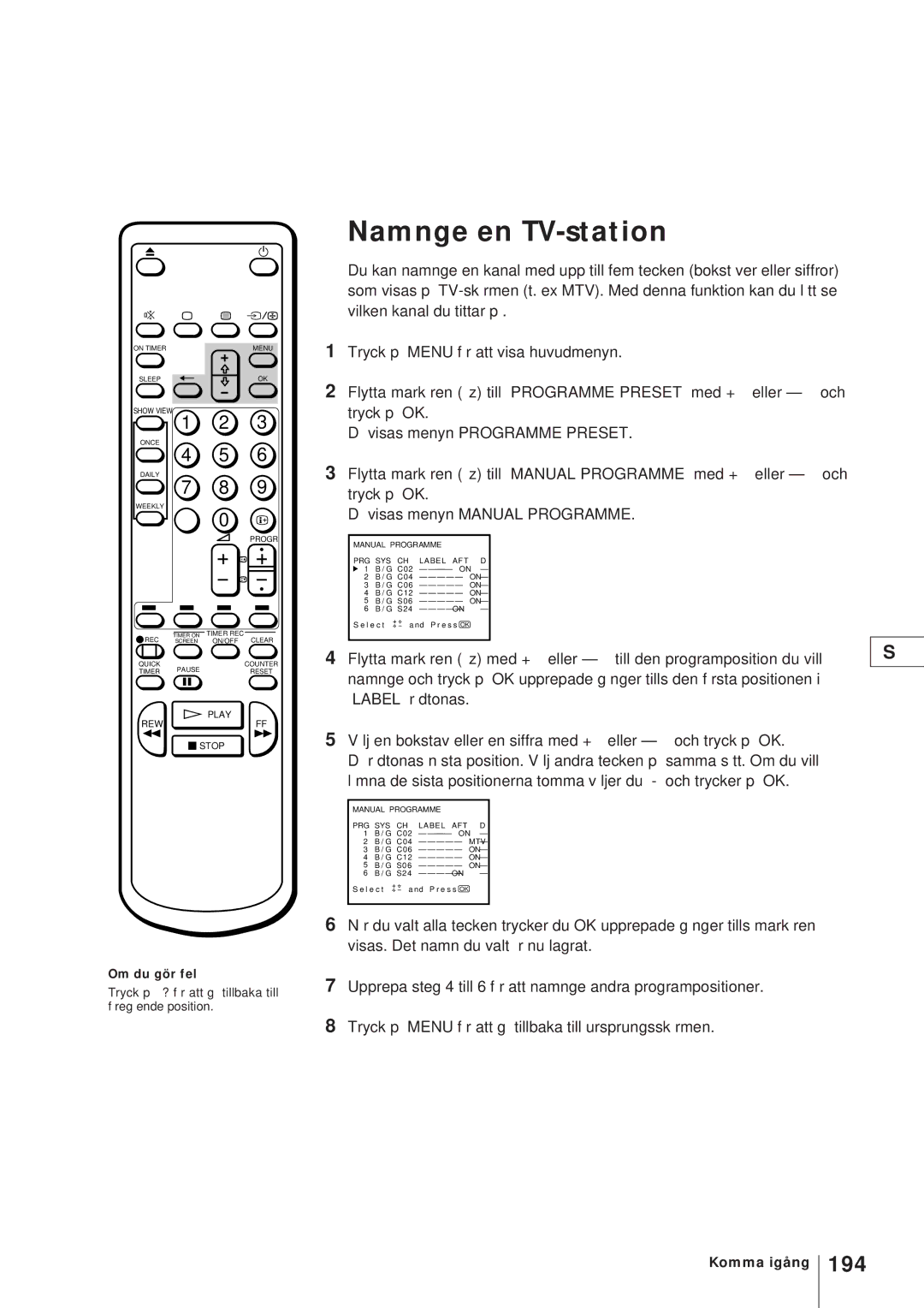 Sony KV-V2110D, KV-21V4D operating instructions 194 