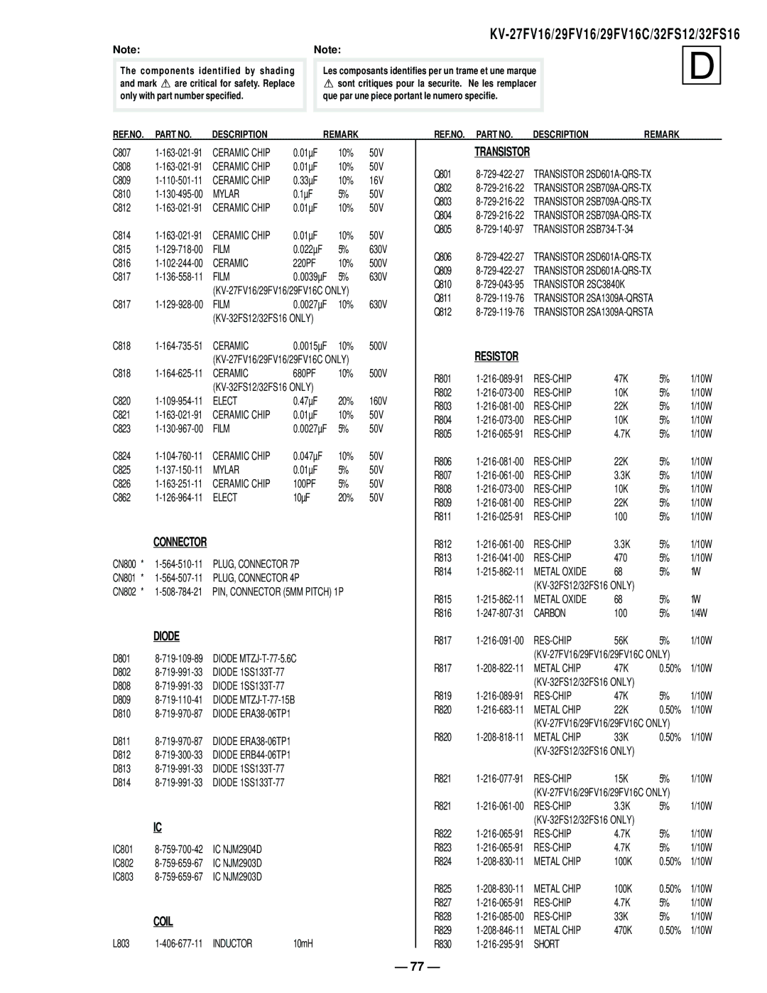 Sony KV27FV16 service manual PLUG, Connector 7P, PLUG, Connector 4P 