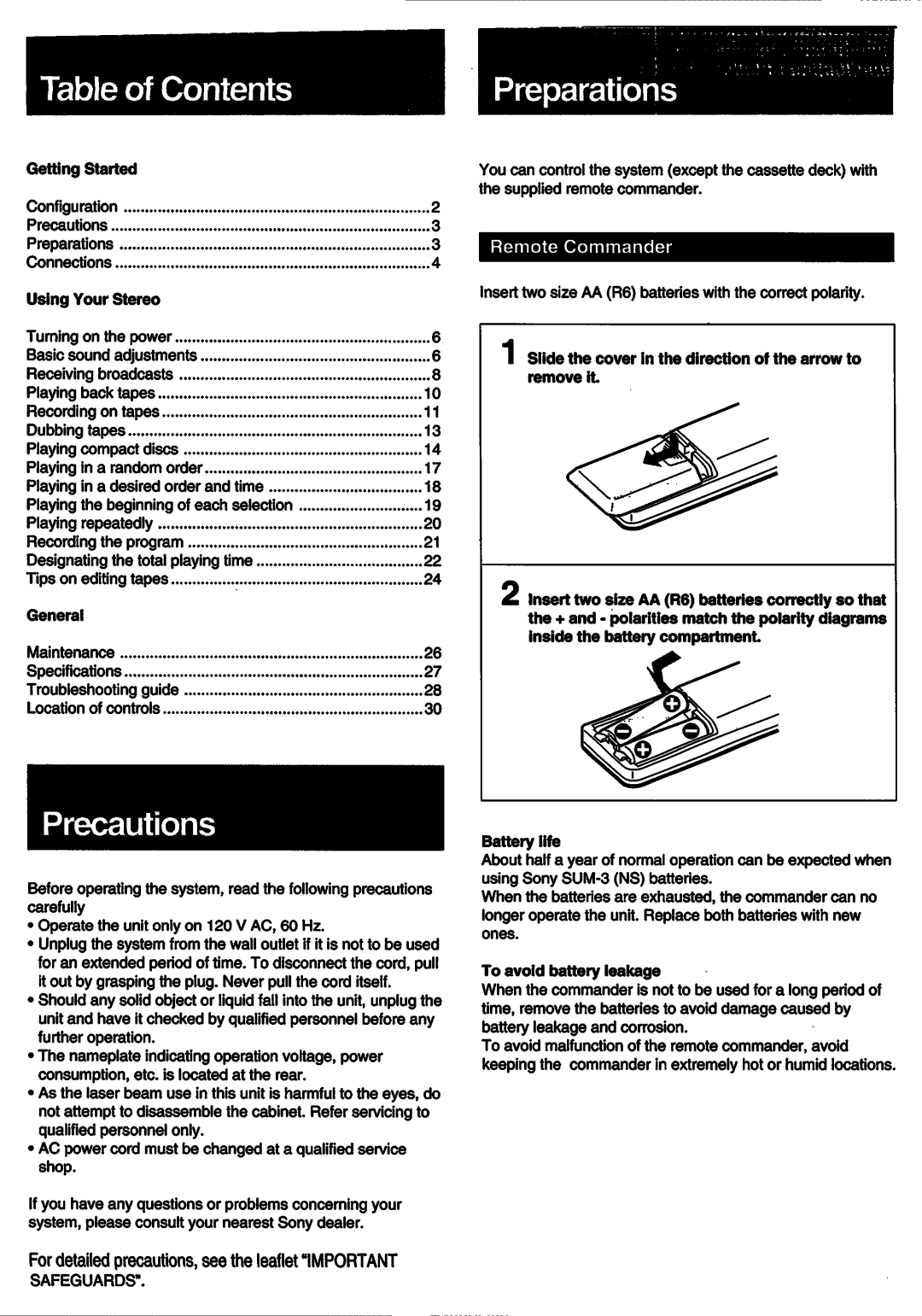 Sony LBT-D117CD manual 