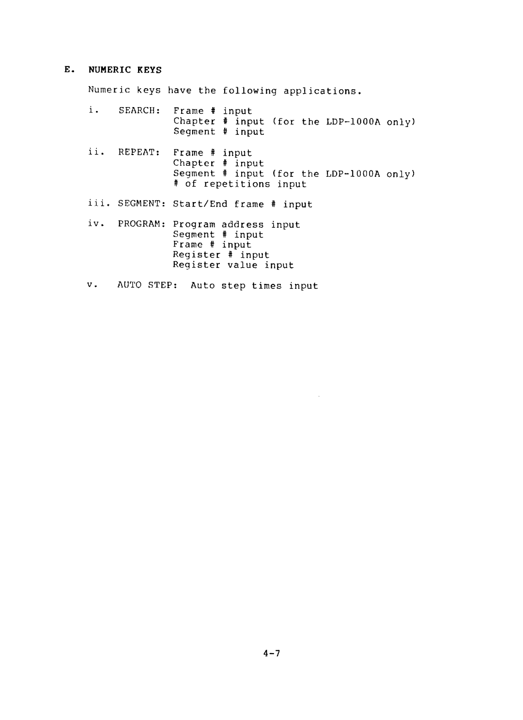 Sony SFA-1000, LDP-1000A manual 