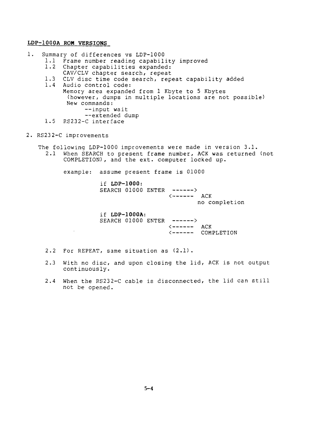 Sony LDP-1000A, SFA-1000 manual 