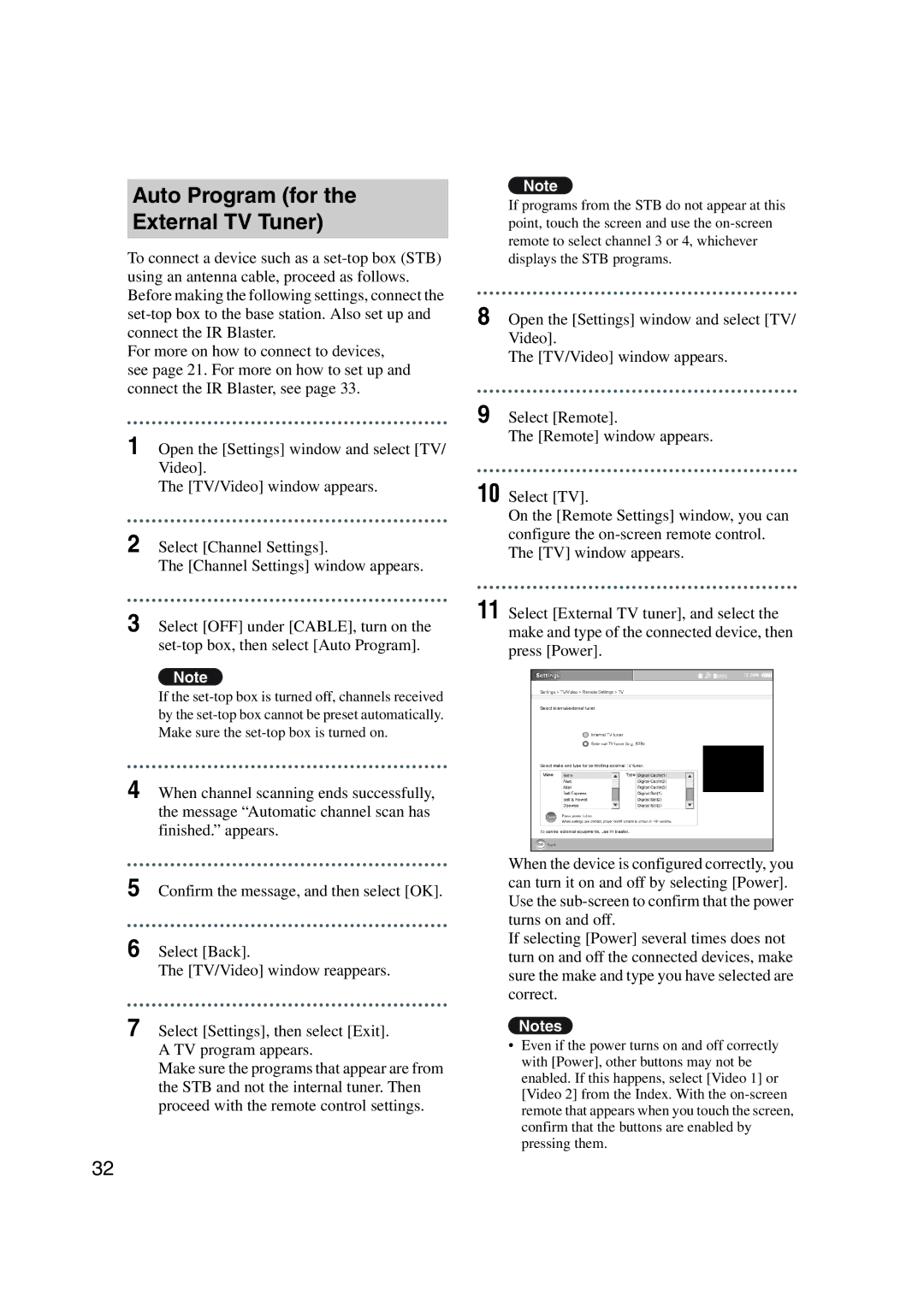 Sony LF-X1, LF-X5 operating instructions Auto Program for External TV Tuner 