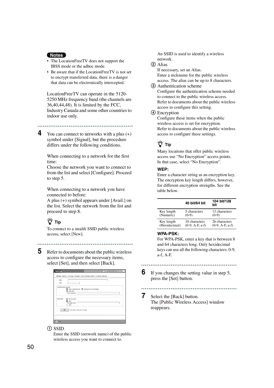 Sony LF-X1, LF-X5 operating instructions Alias, Authentication scheme, Encryption 