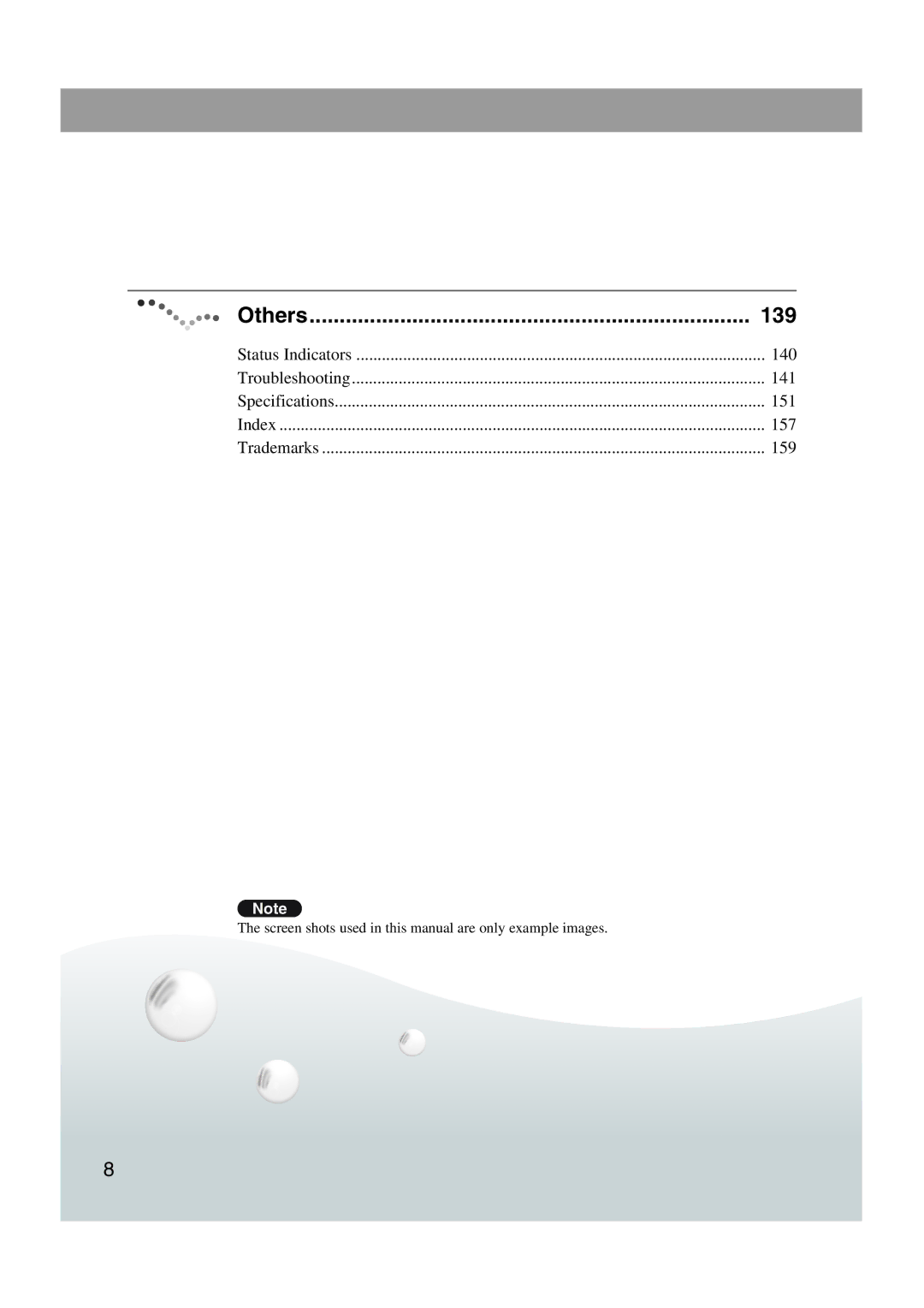 Sony LF-X1, LF-X5 operating instructions Others, 139 