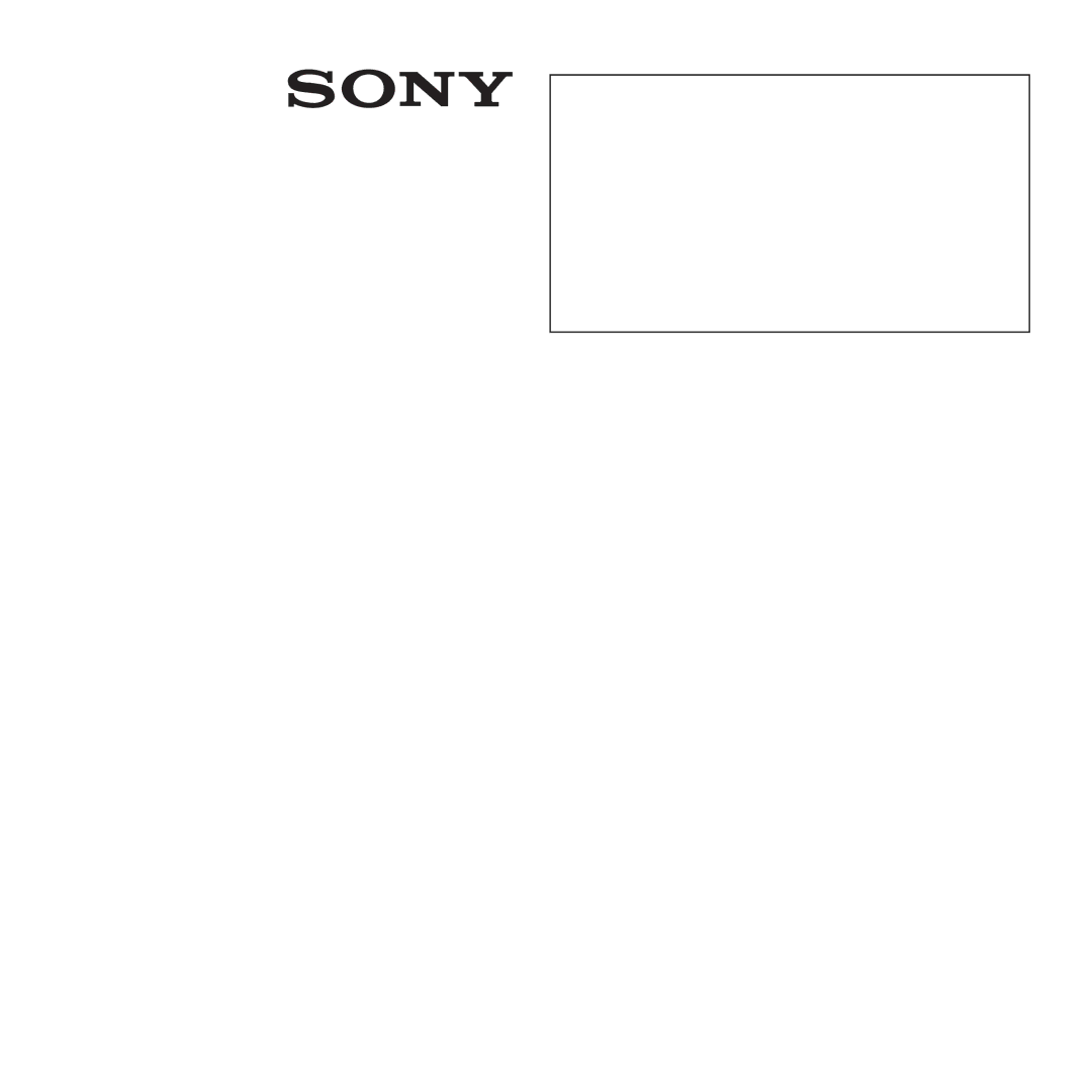 Sony LMD Monitors manual 