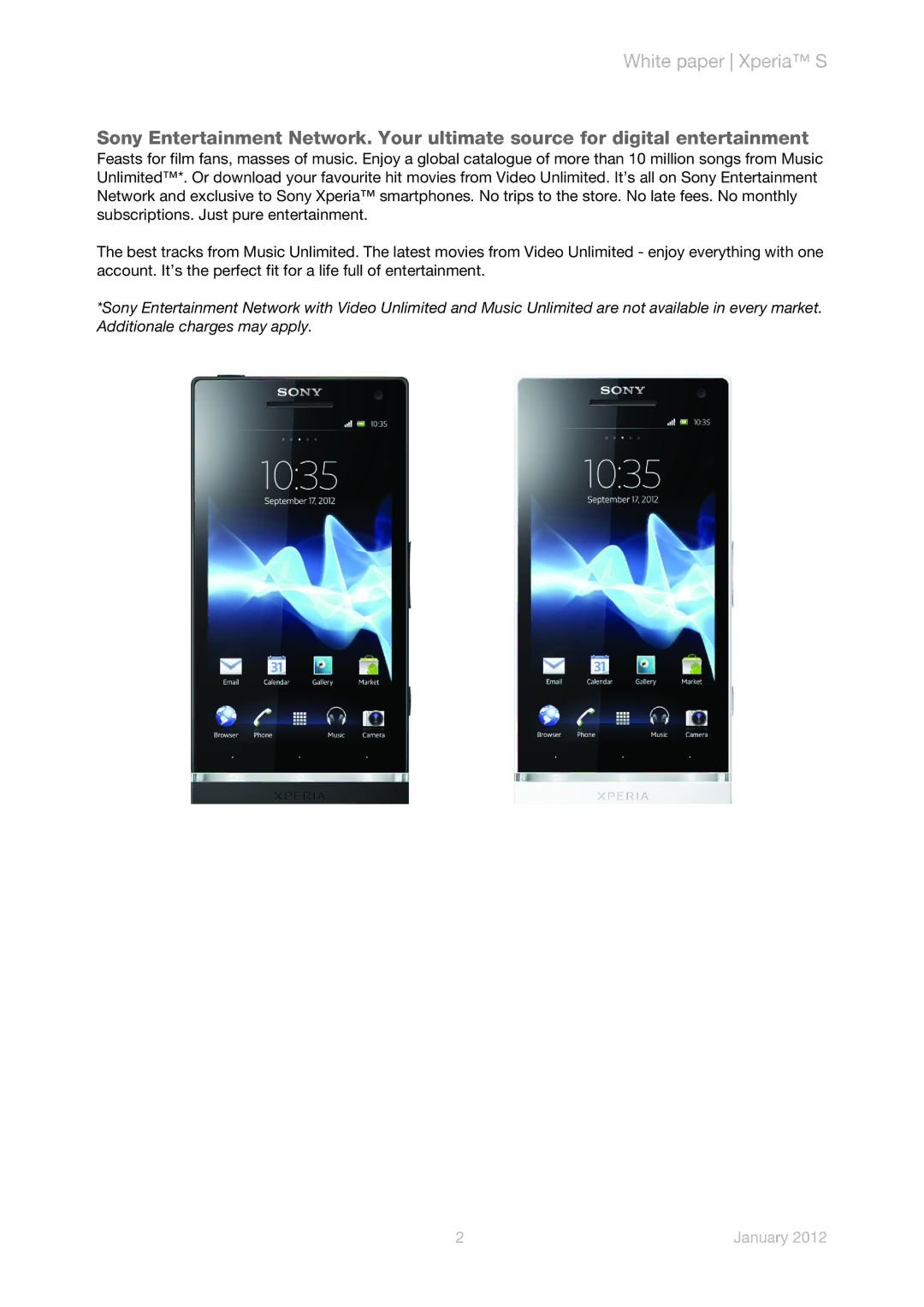 Sony LT26i manual White paper Xperia S 