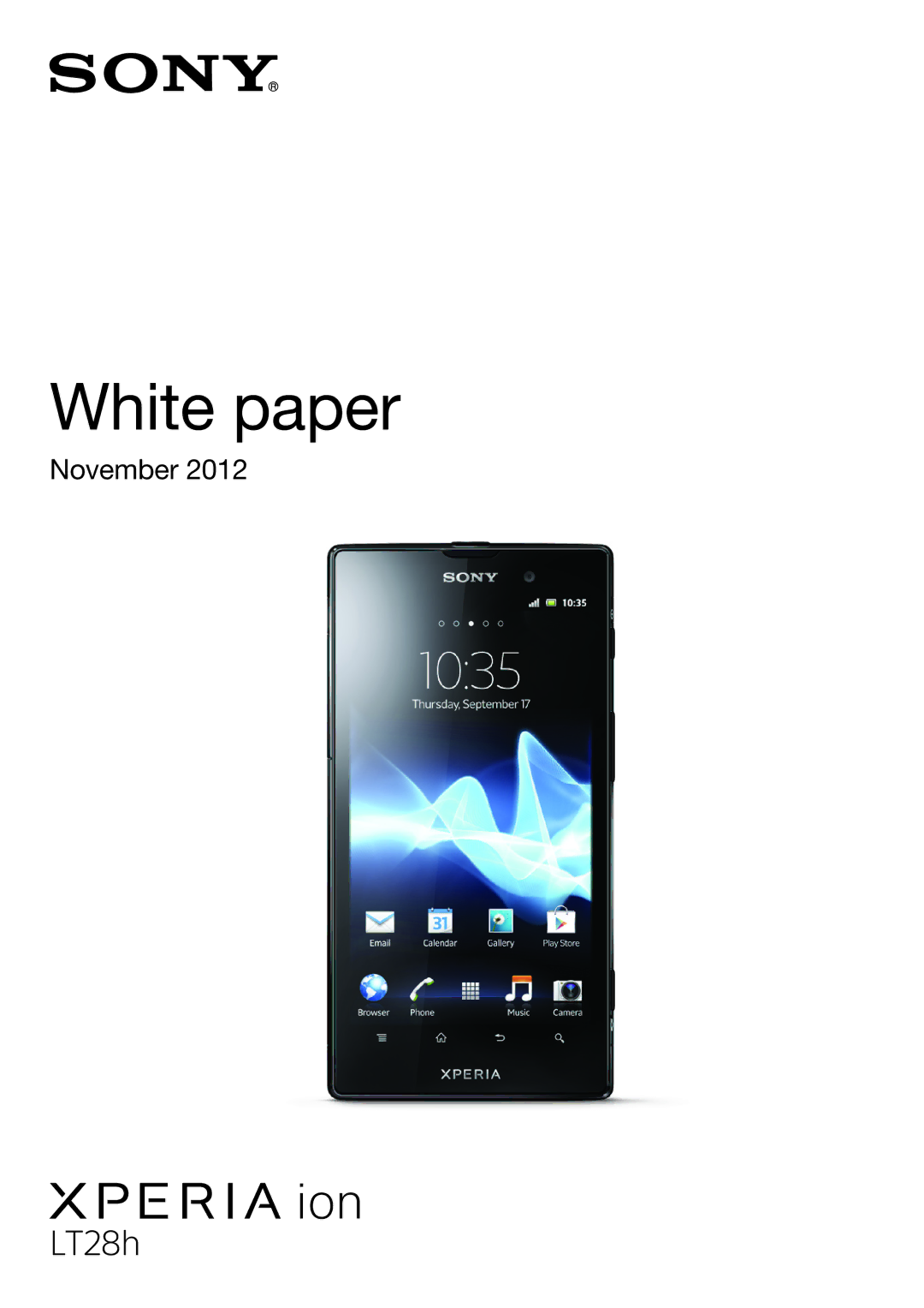 Sony LT28h manual White paper 