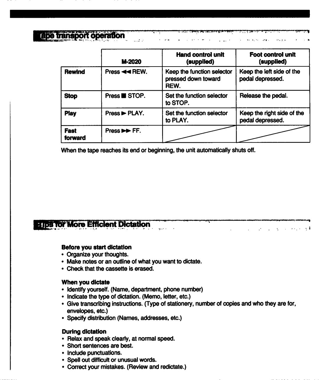 Sony M-2020 manual 