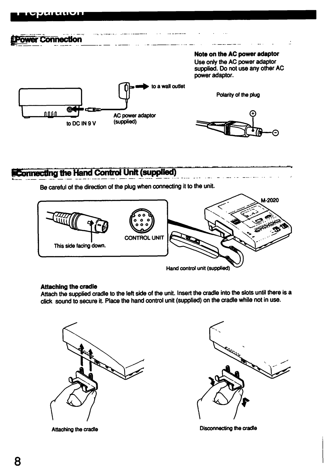 Sony M-2020 manual 