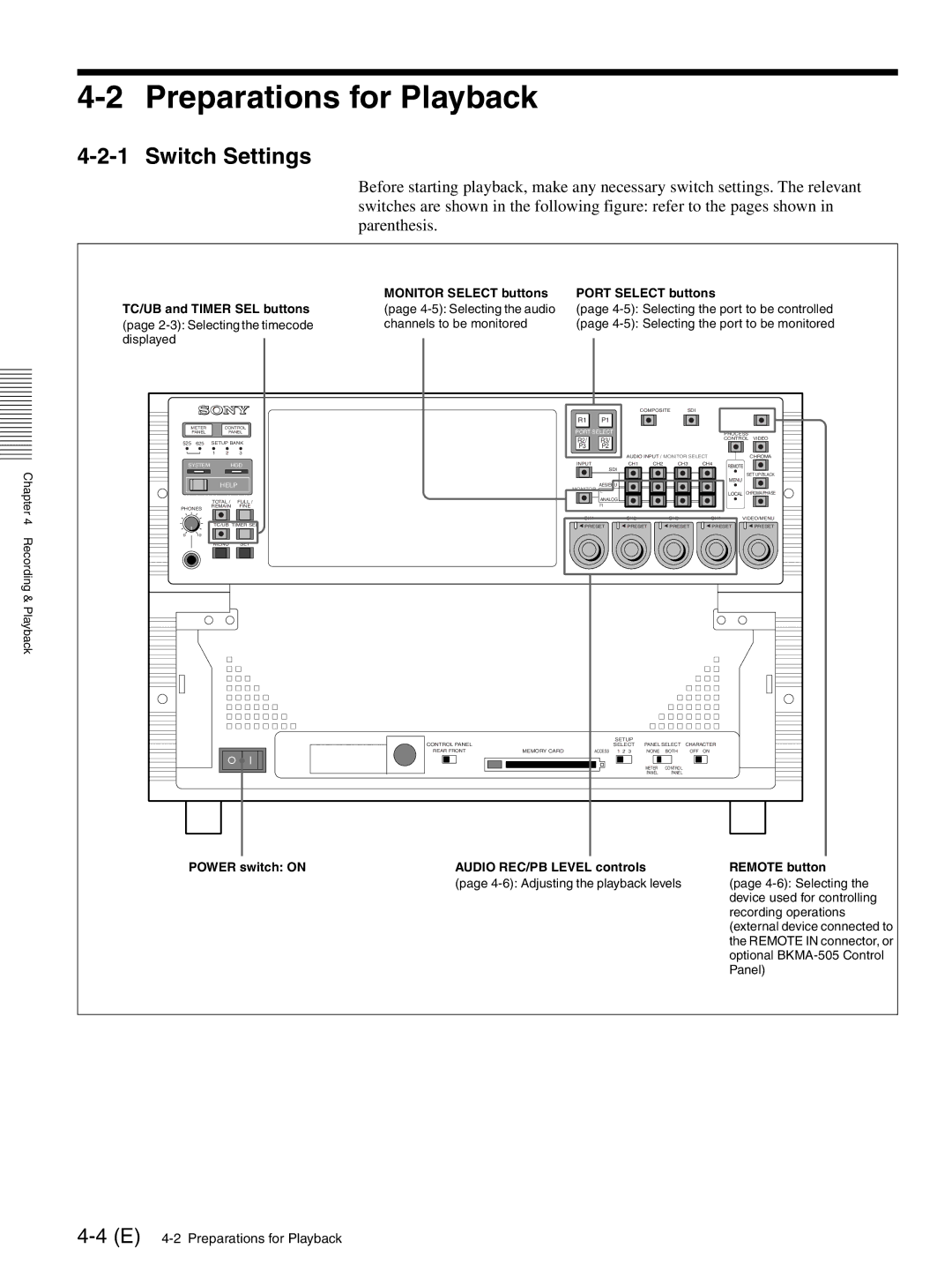 Sony MAV-555SS operation manual Preparations for Playback, Displayed 