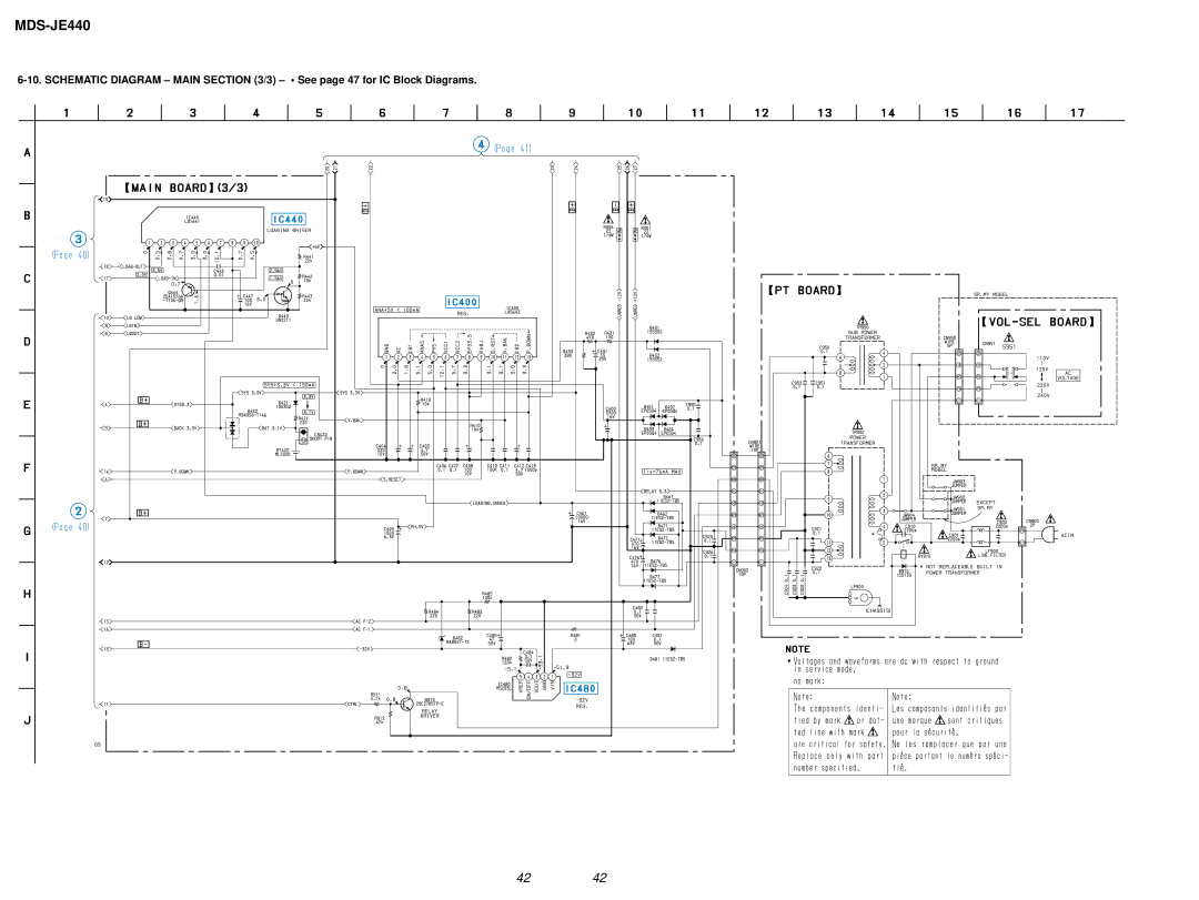 Sony MDM-7A, NEW, KMS-2608/J1N specifications Schematic Diagram Main /3 See page 47 for IC Block Diagrams 