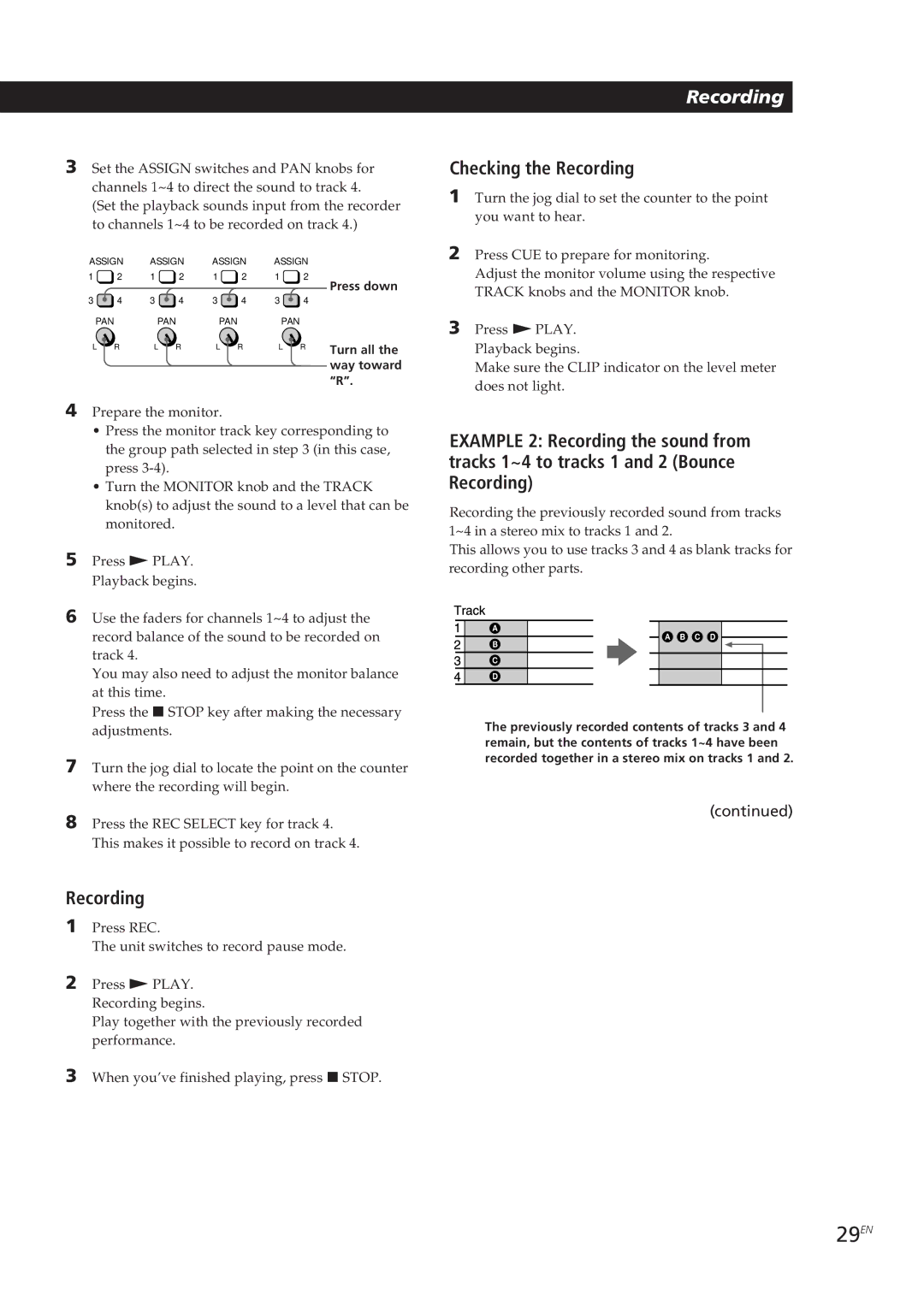 Sony MDM-X4 operating instructions 29EN 