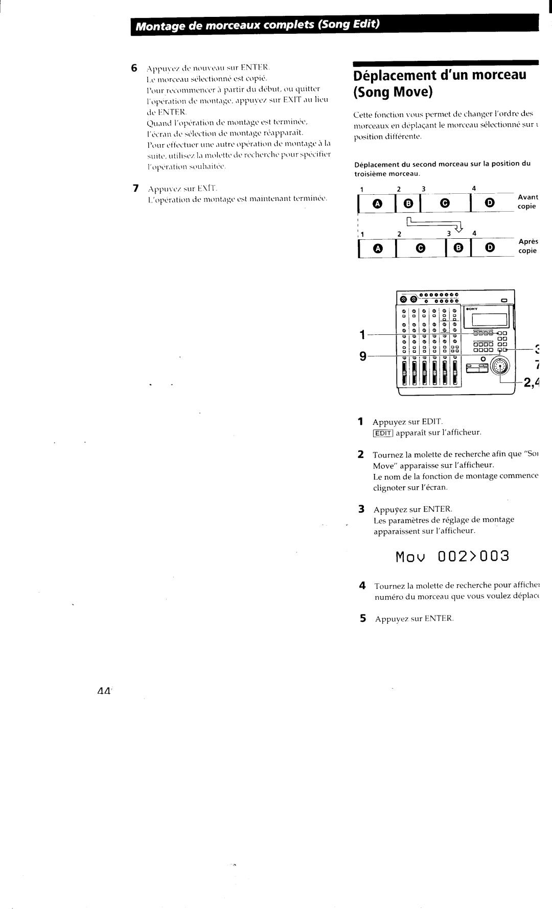 Sony MDM-X4 manual 