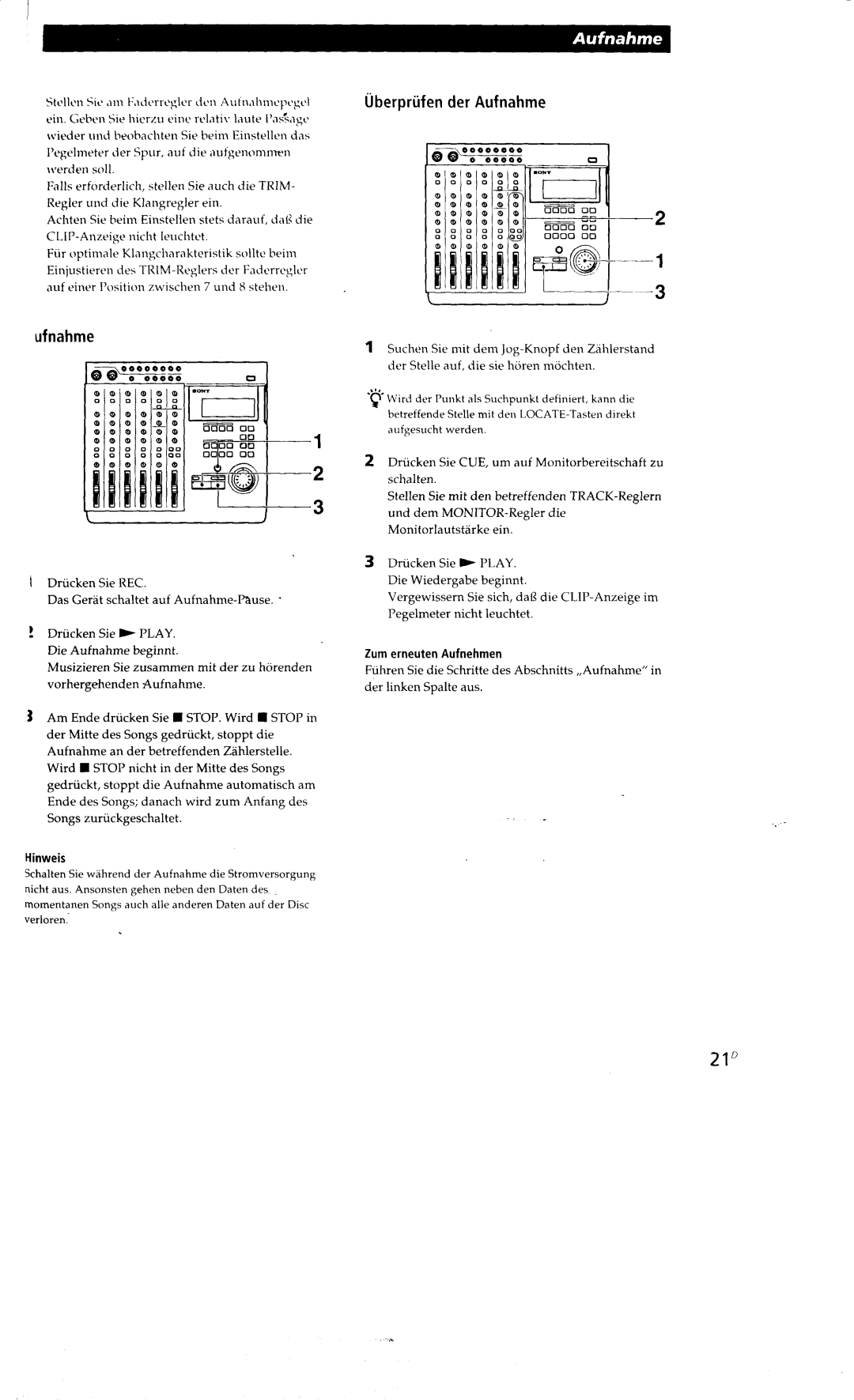 Sony MDM-X4 manual 