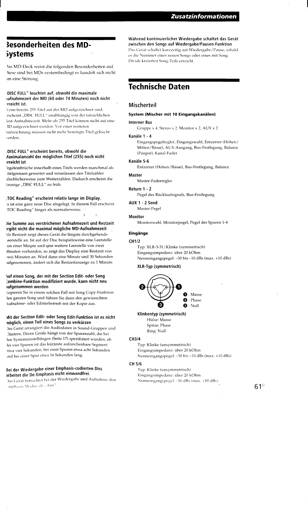 Sony MDM-X4 manual 