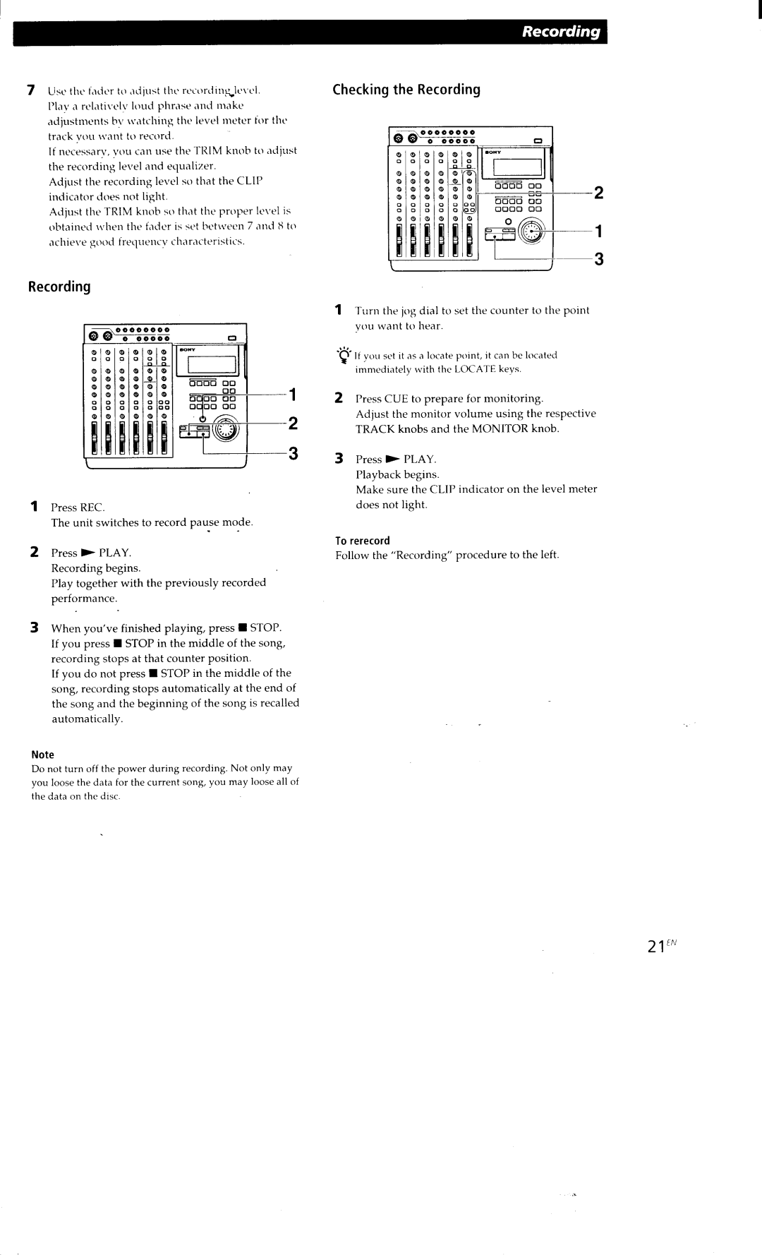 Sony MDM-X4 manual 