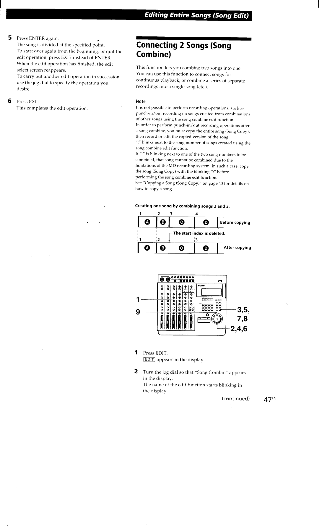 Sony MDM-X4 manual 