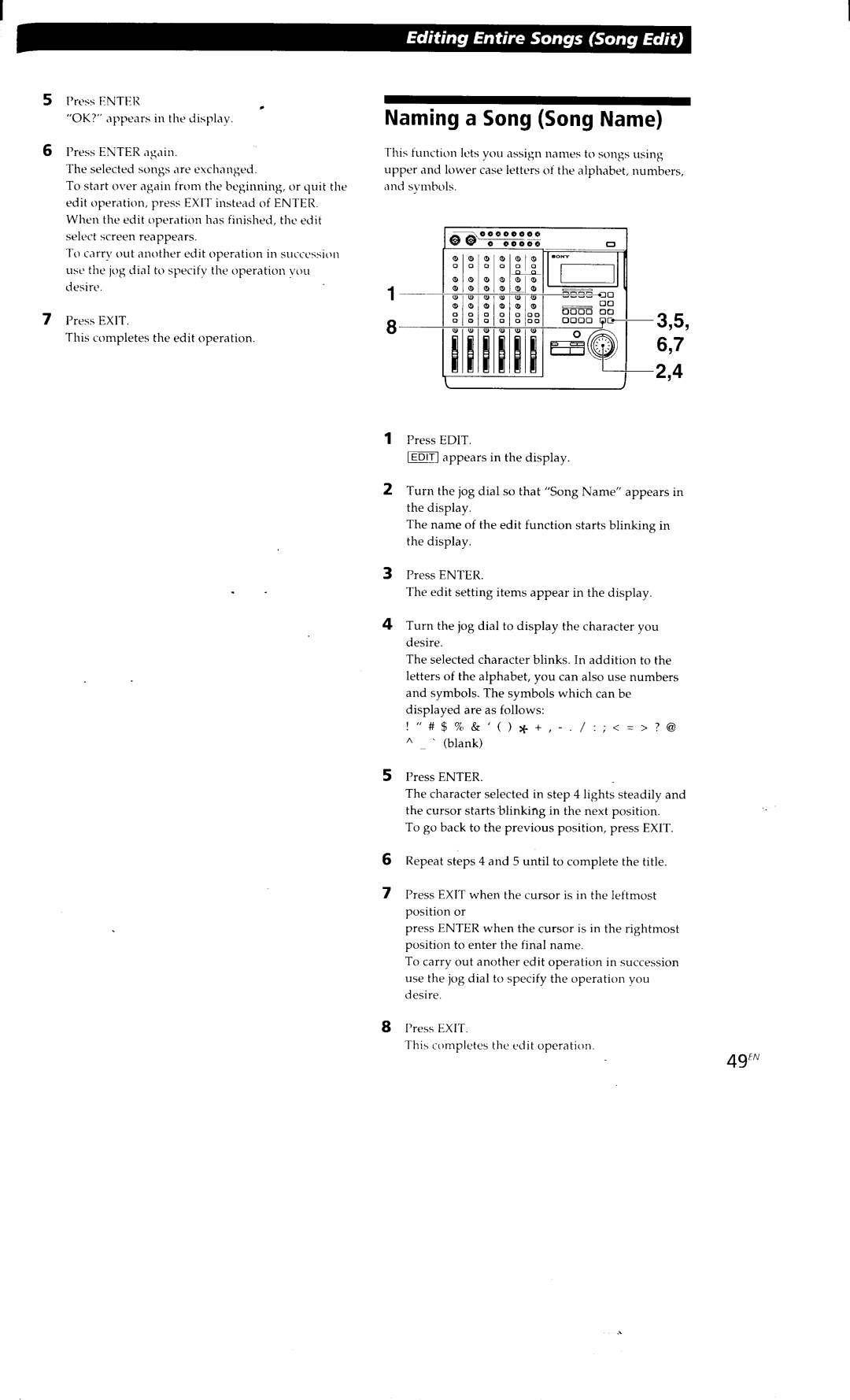 Sony MDM-X4 manual 