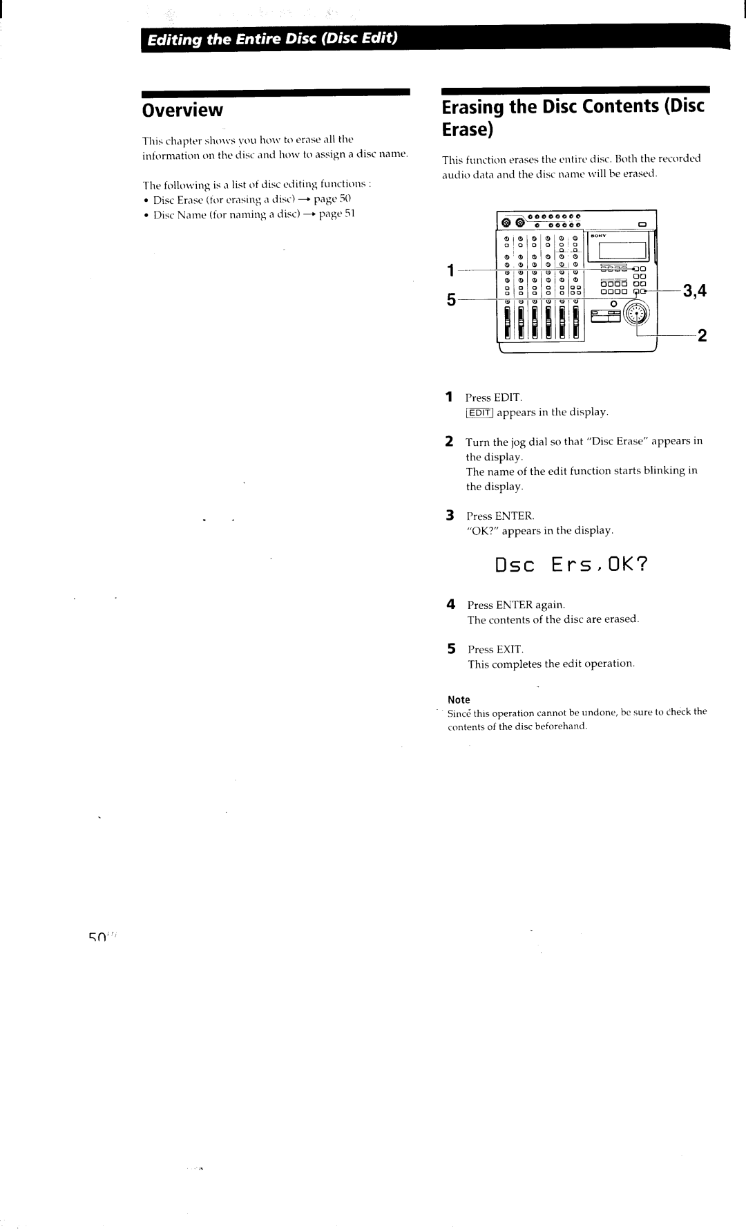 Sony MDM-X4 manual 