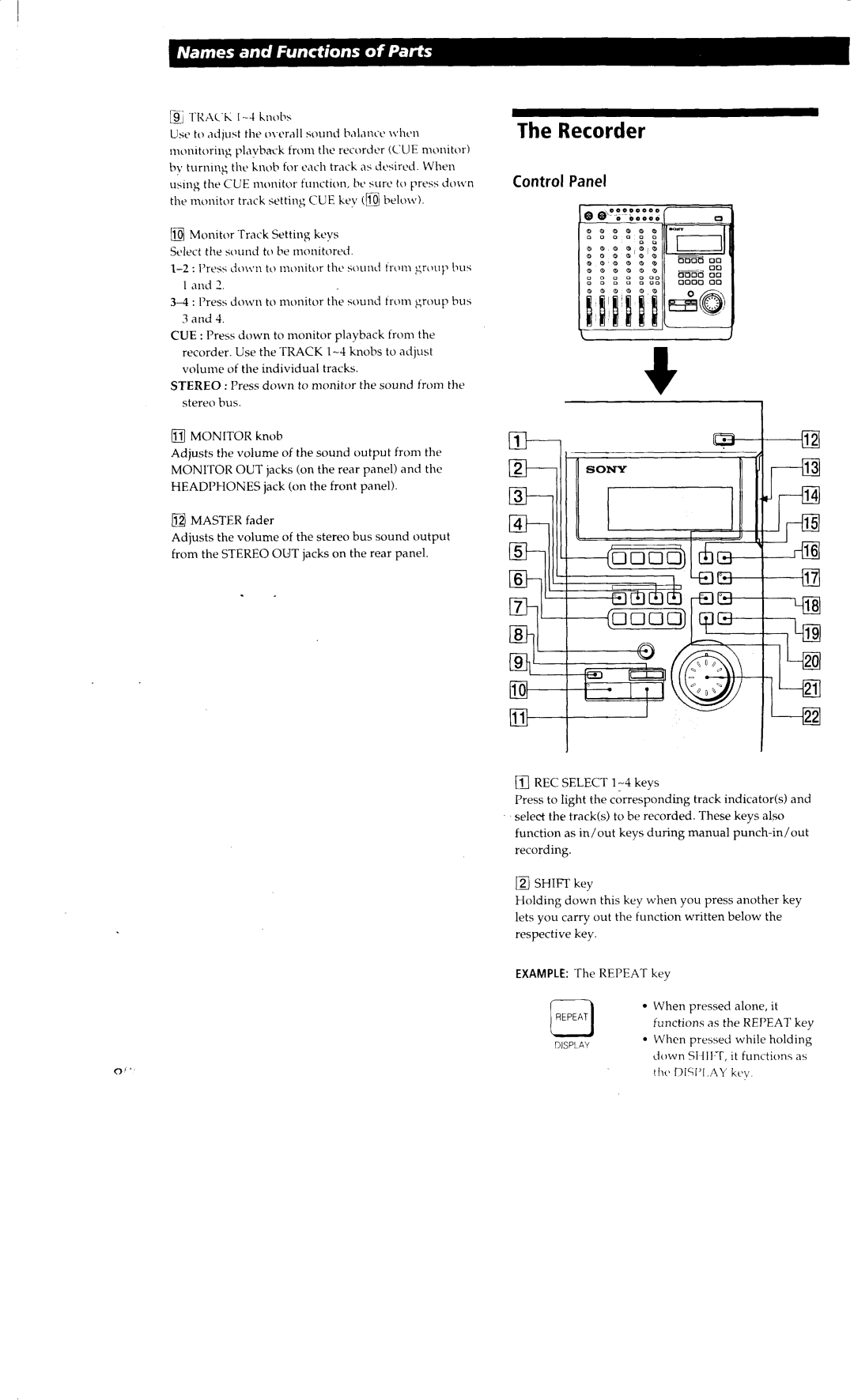 Sony MDM-X4 manual 