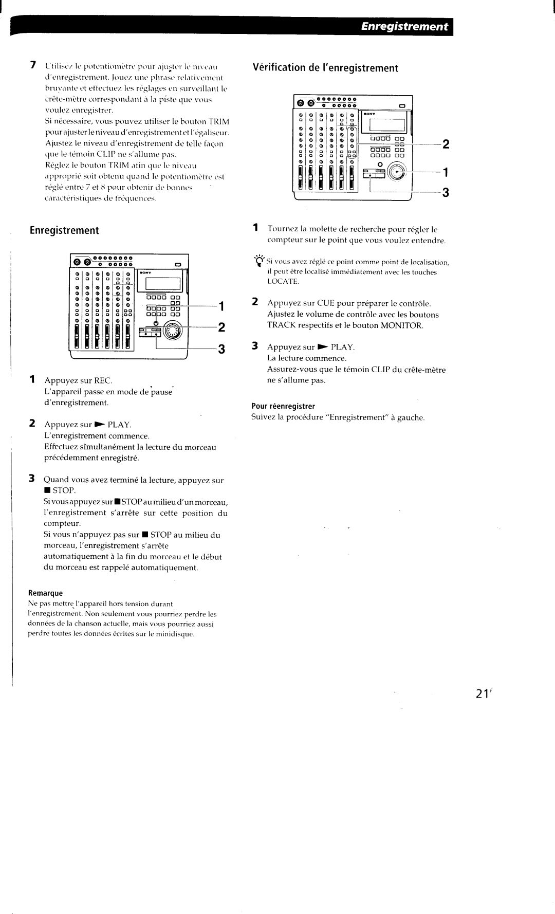 Sony MDM-X4 manual 