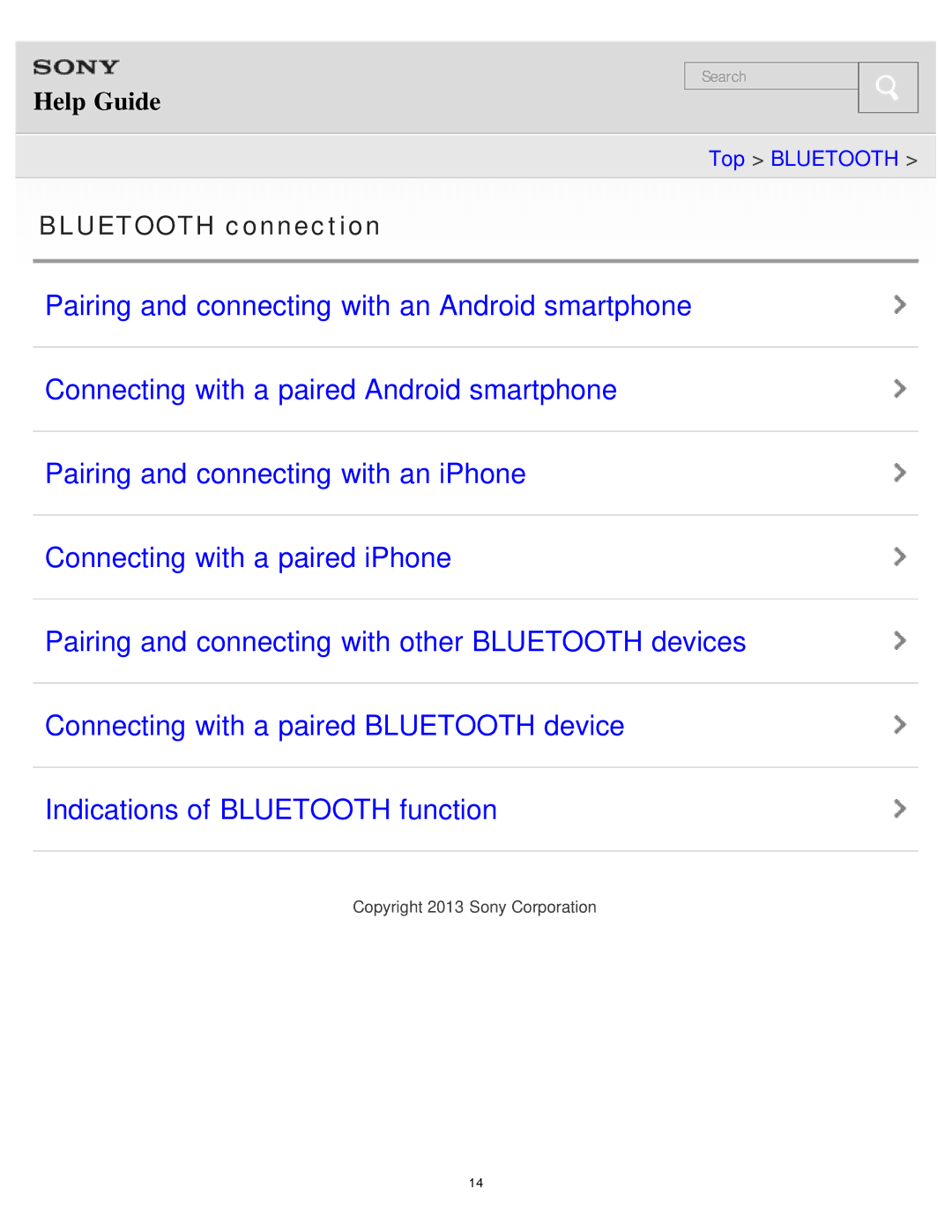 Sony MDR-AS700BT manual Bluetooth connection 