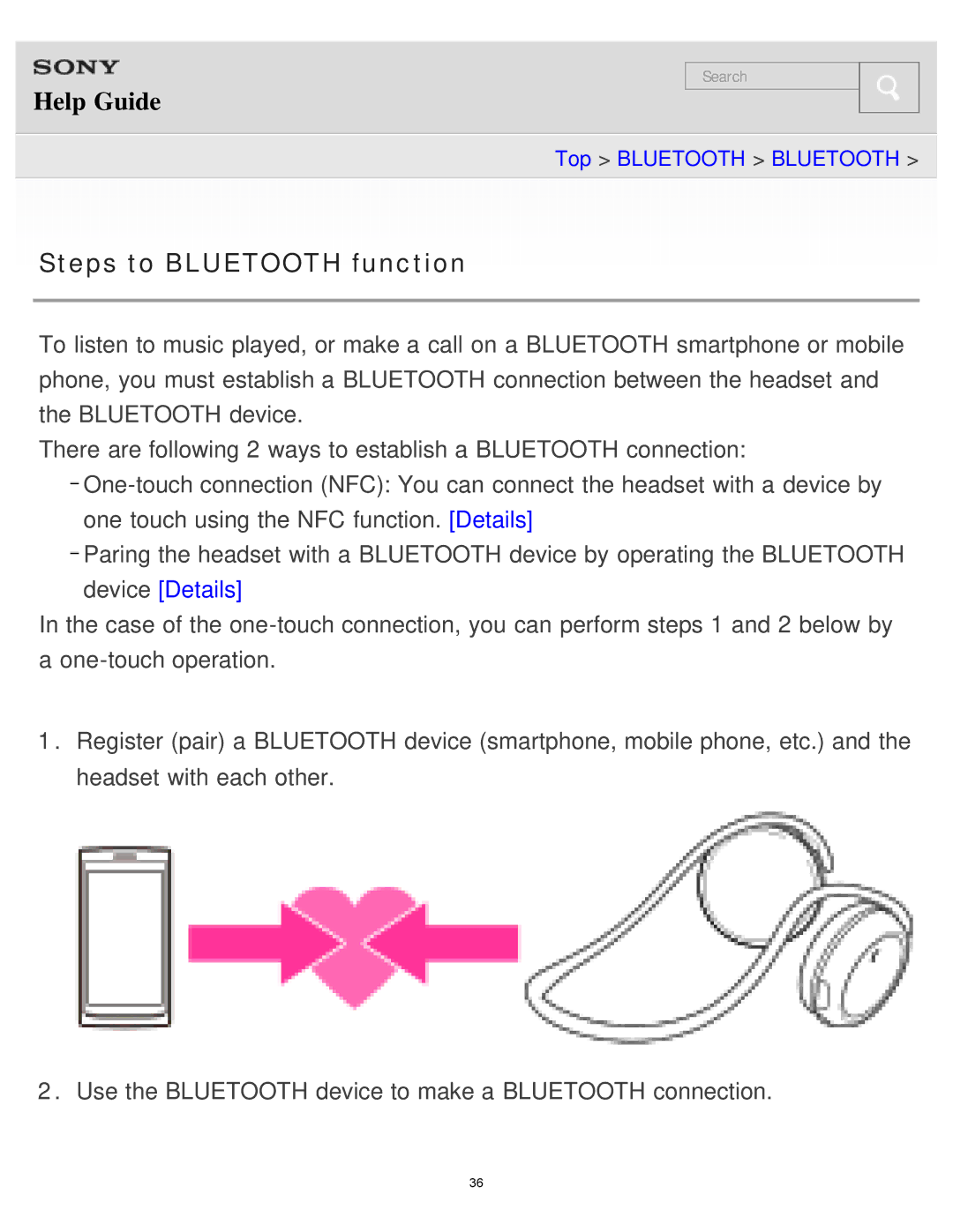 Sony MDR-AS700BT manual Steps to Bluetooth function 