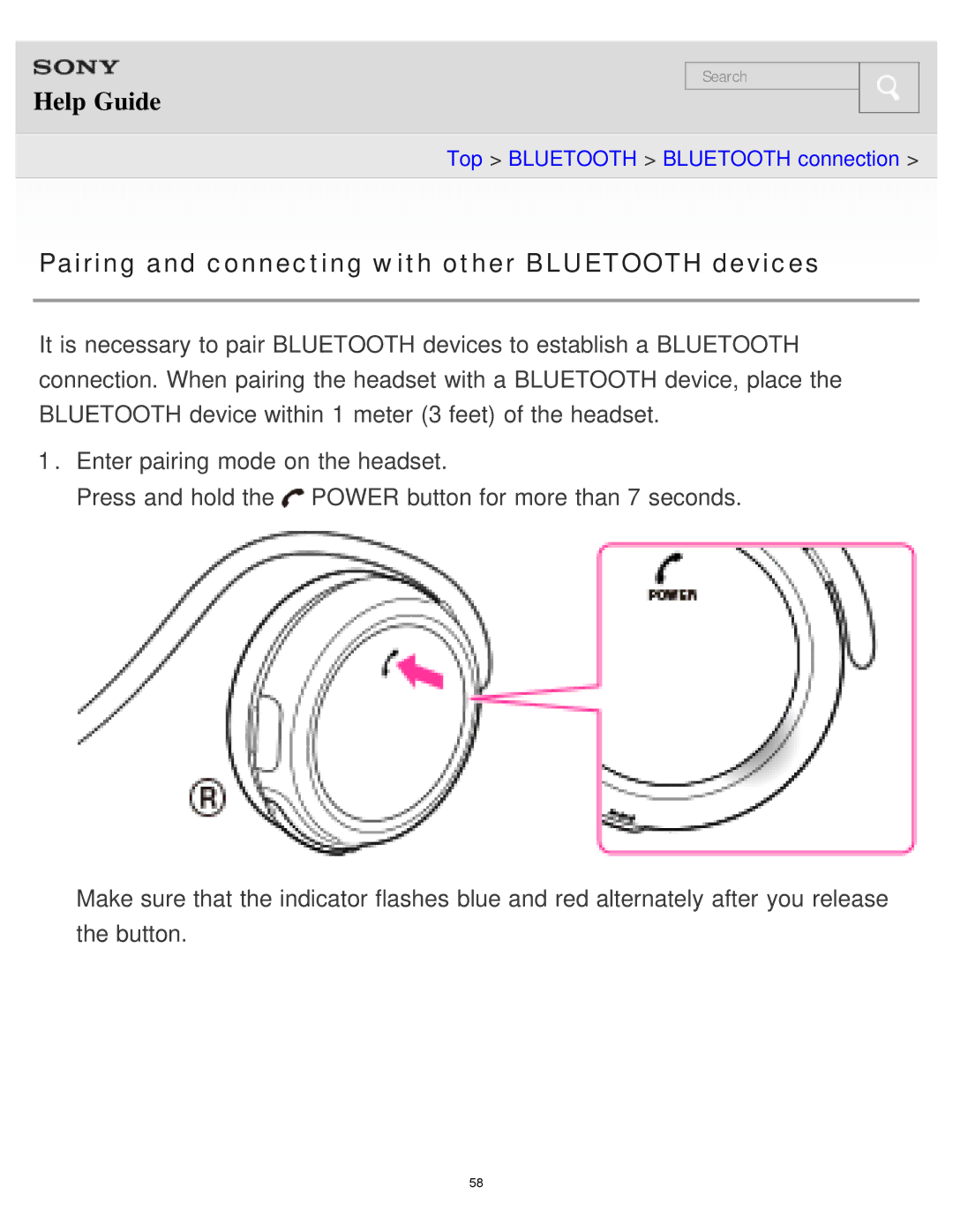 Sony MDR-AS700BT manual Pairing and connecting with other Bluetooth devices 