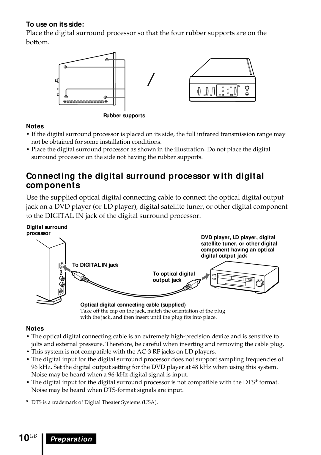 Sony MDR DS5000 operating instructions 10GB, To use on its side 