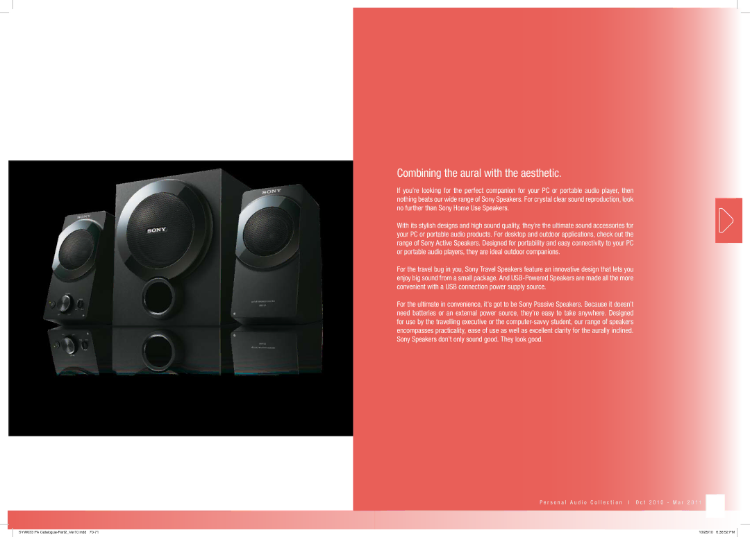 Sony MDRPQ4/PNK manual Combining the aural with the aesthetic 