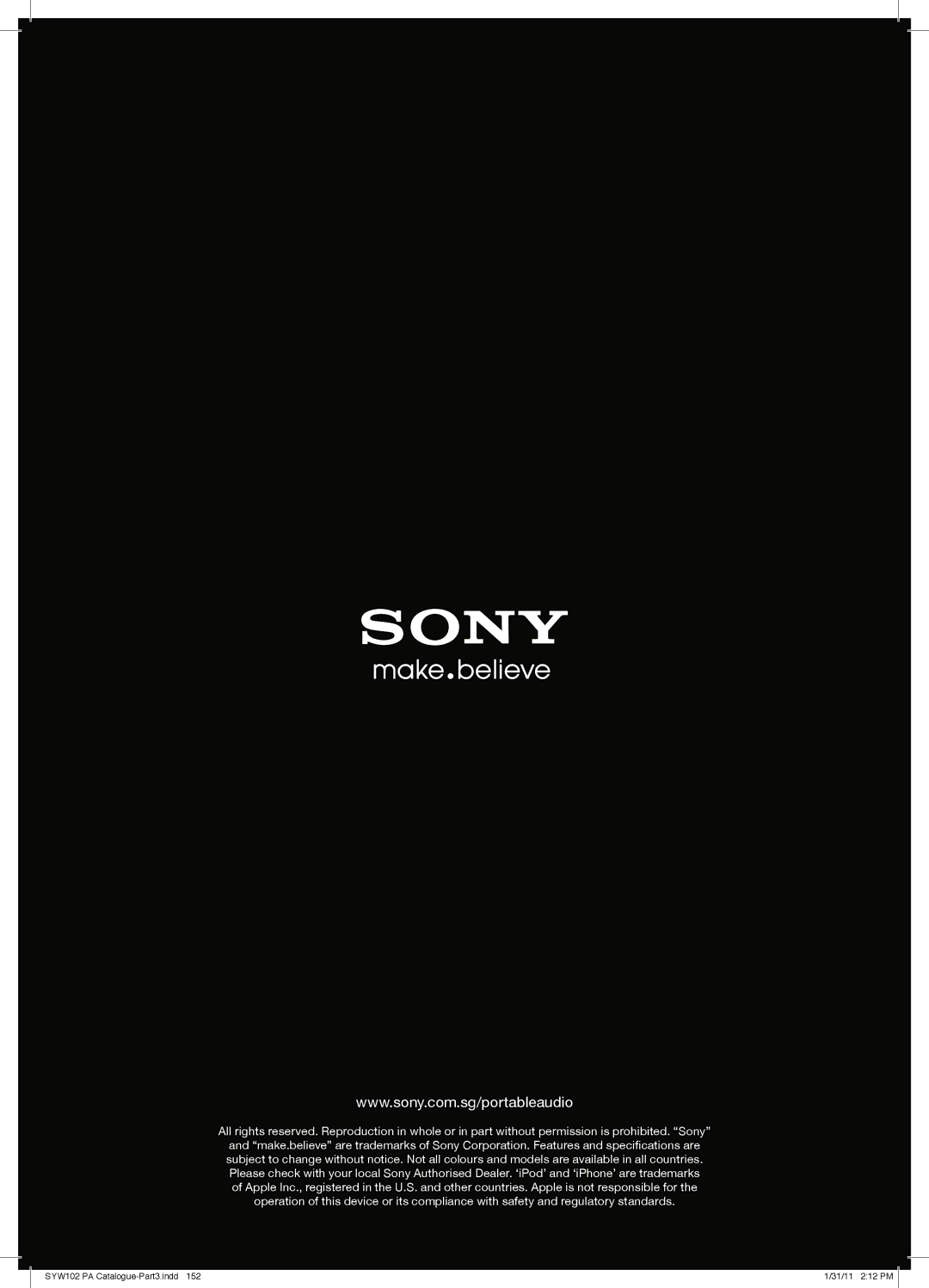 Sony MDRPQ4/PNK manual SYW102 PA Catalogue-Part3.indd 31/11 212 PM 