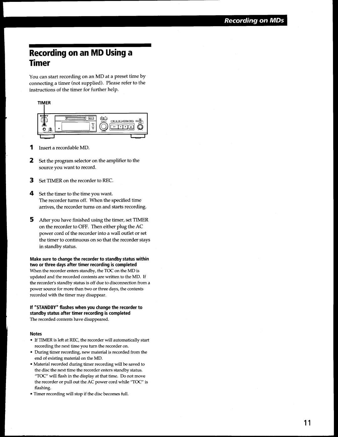 Sony MDS-302 manual 