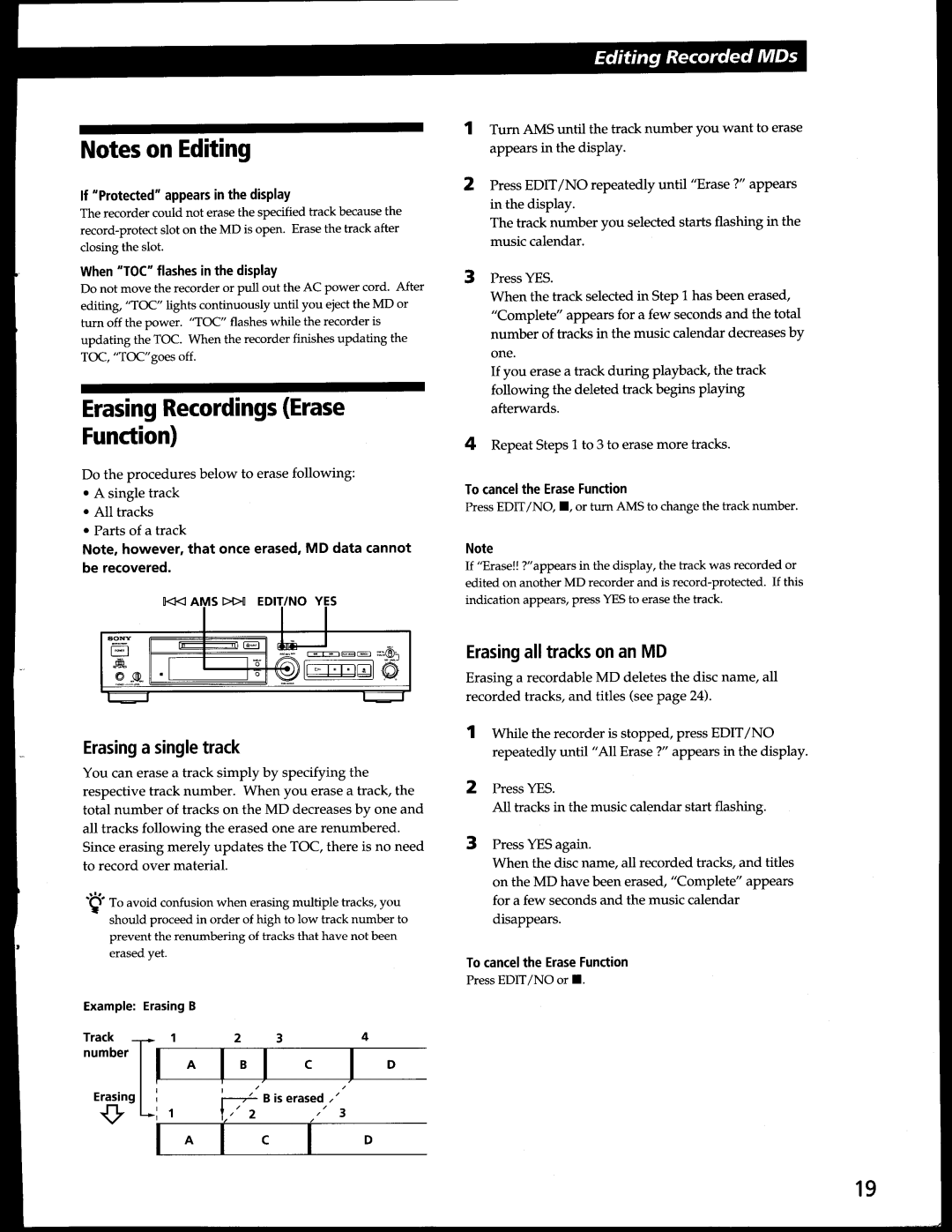 Sony MDS-302 manual 