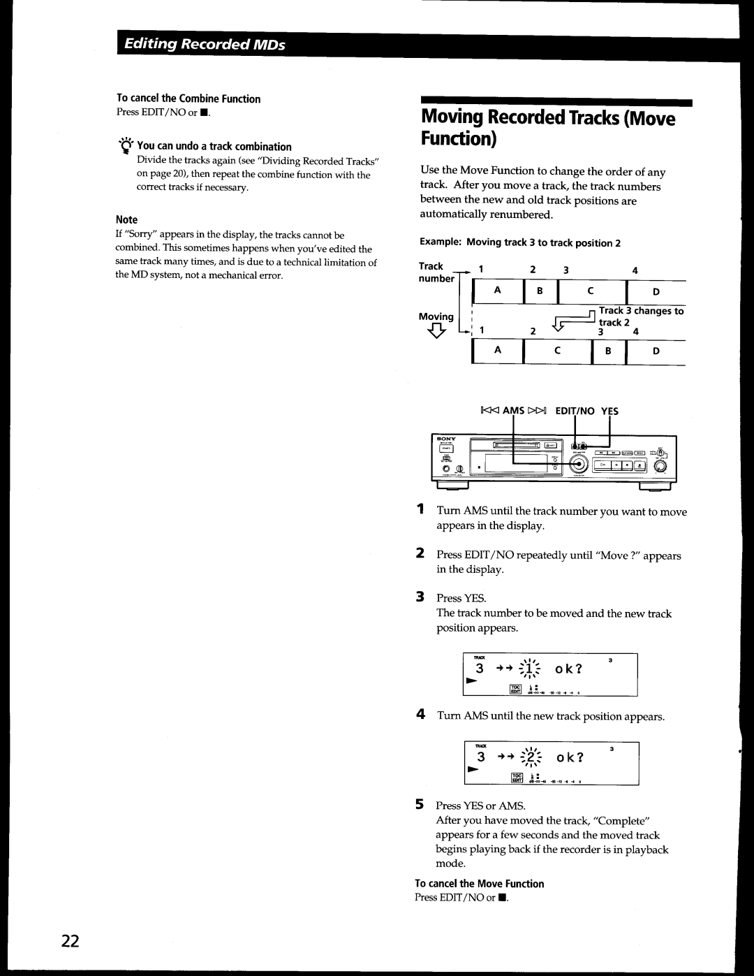 Sony MDS-302 manual 