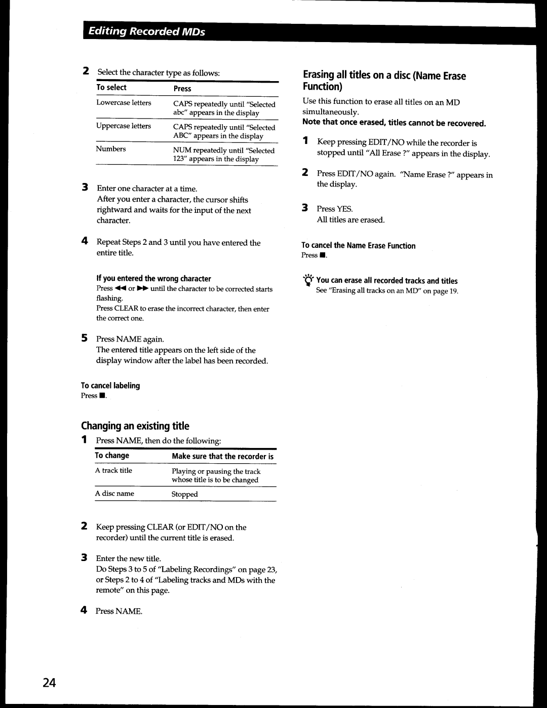 Sony MDS-302 manual 