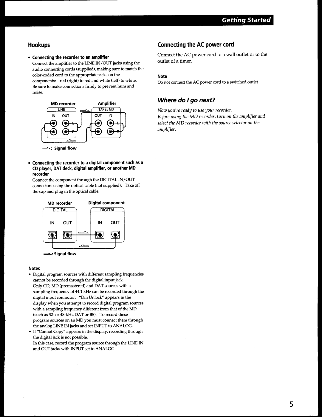 Sony MDS-302 manual 