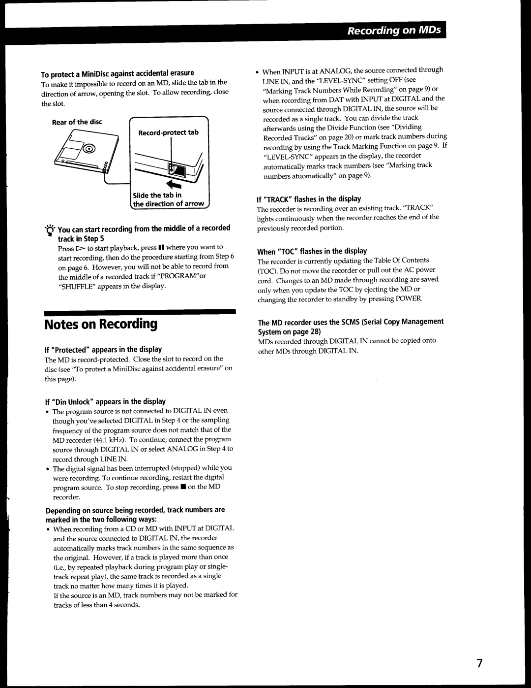 Sony MDS-302 manual 