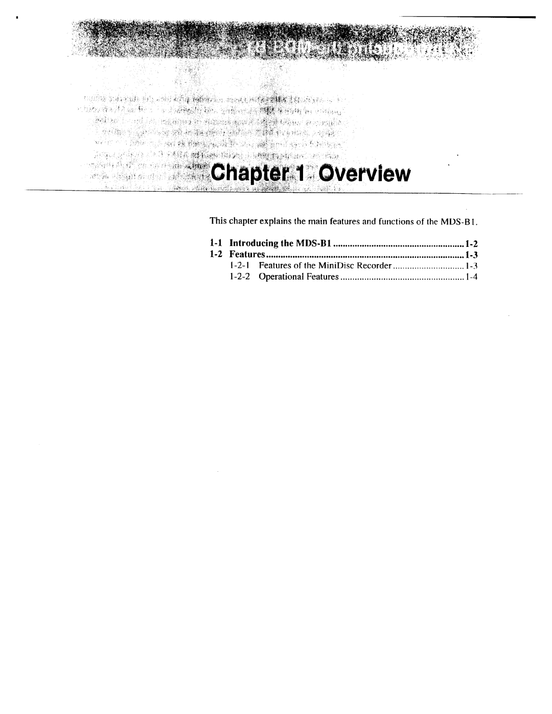 Sony MDS-B1 manual 