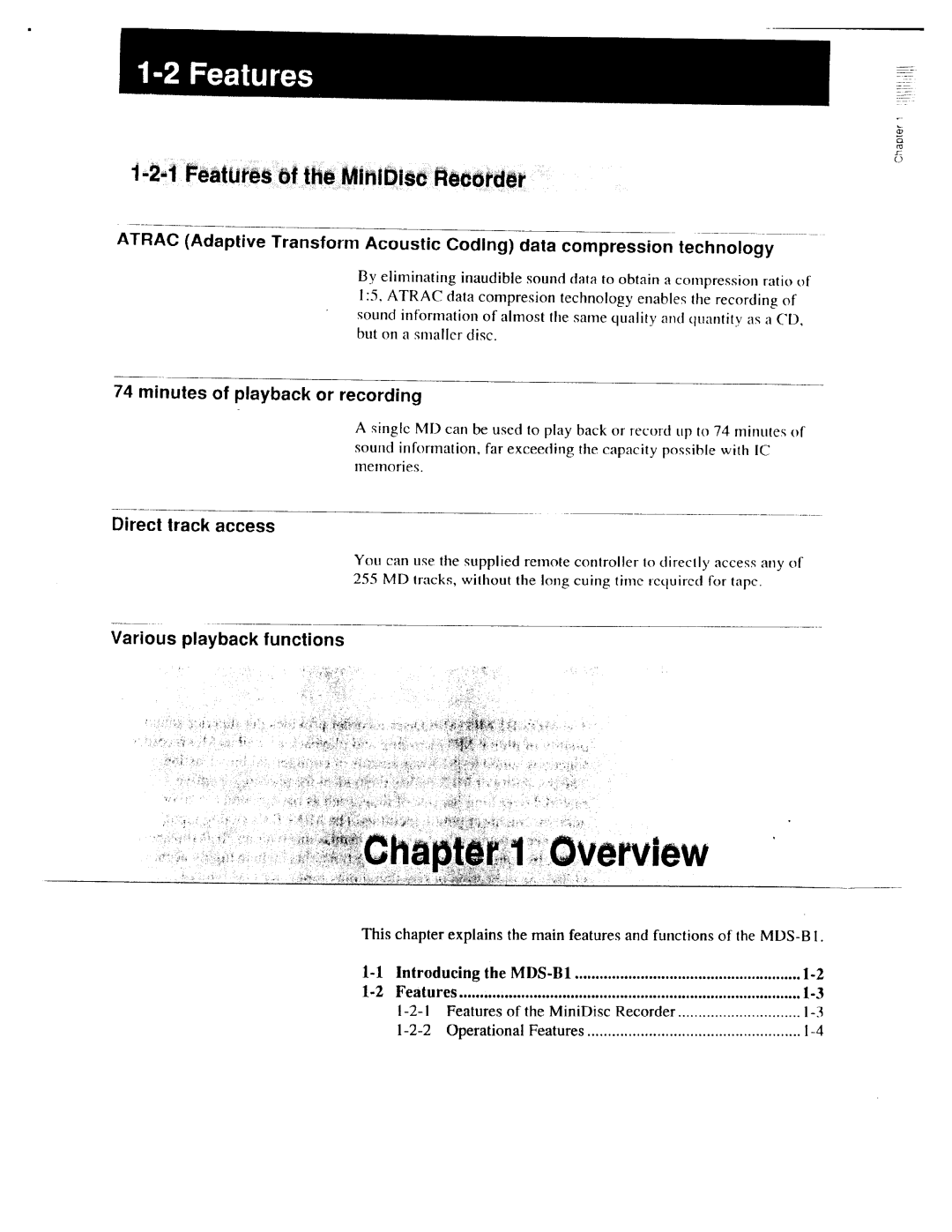 Sony MDS-B1 manual 