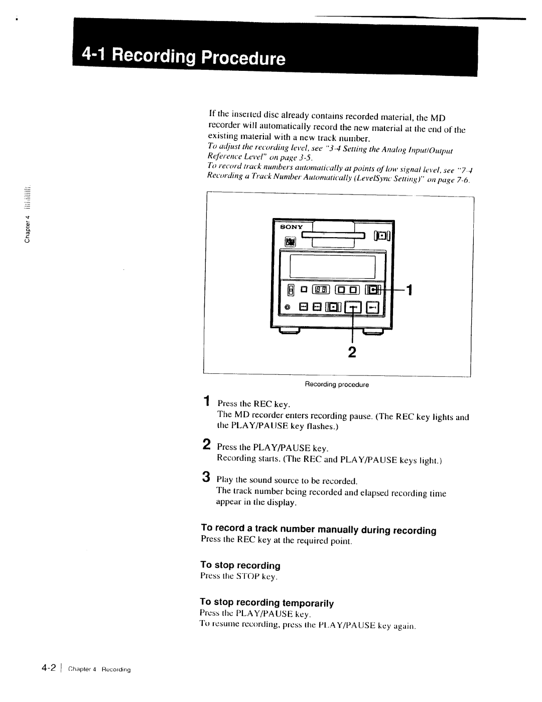 Sony MDS-B1 manual 