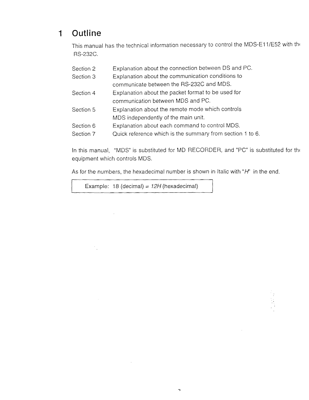 Sony MDS-E52, MDS-E11 manual 