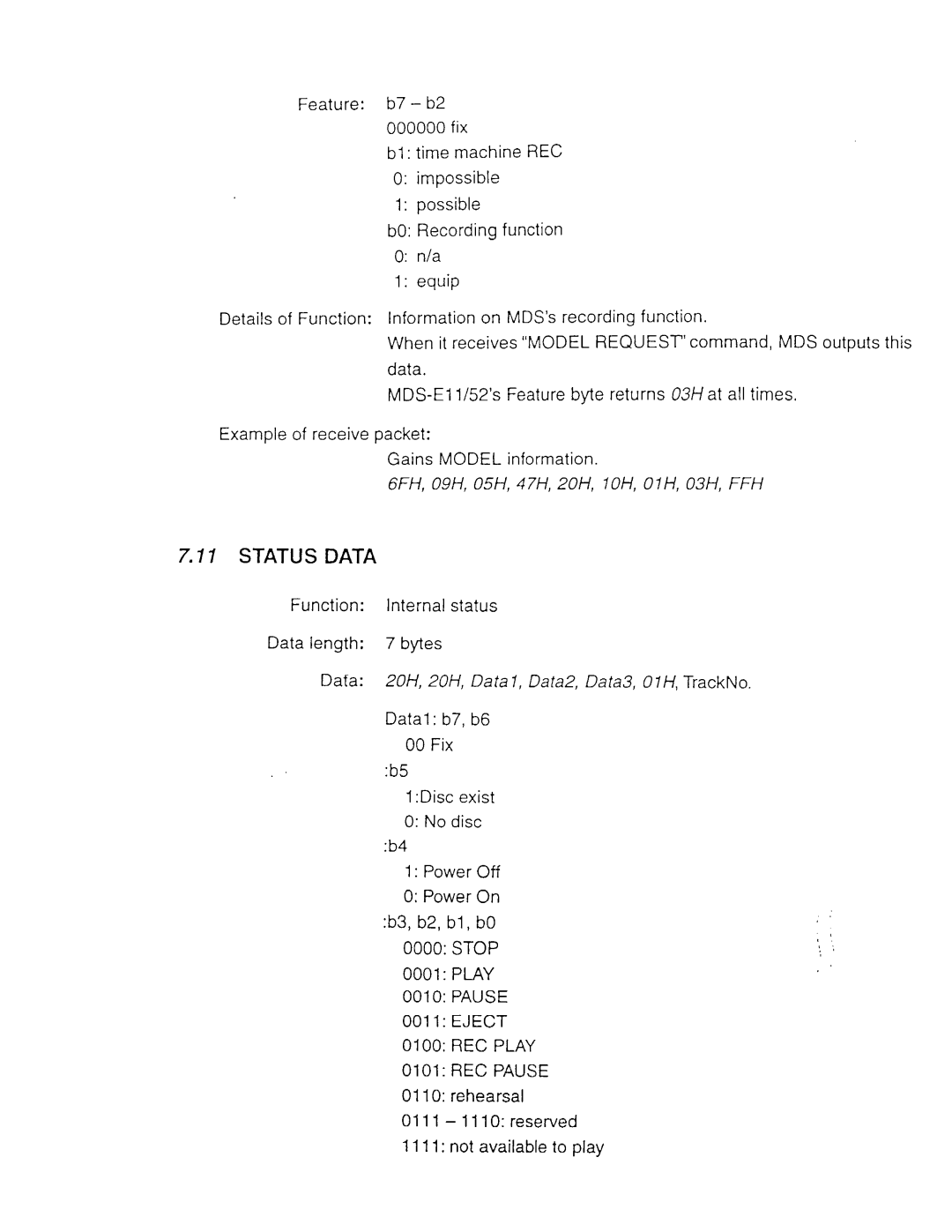 Sony MDS-E52, MDS-E11 manual 