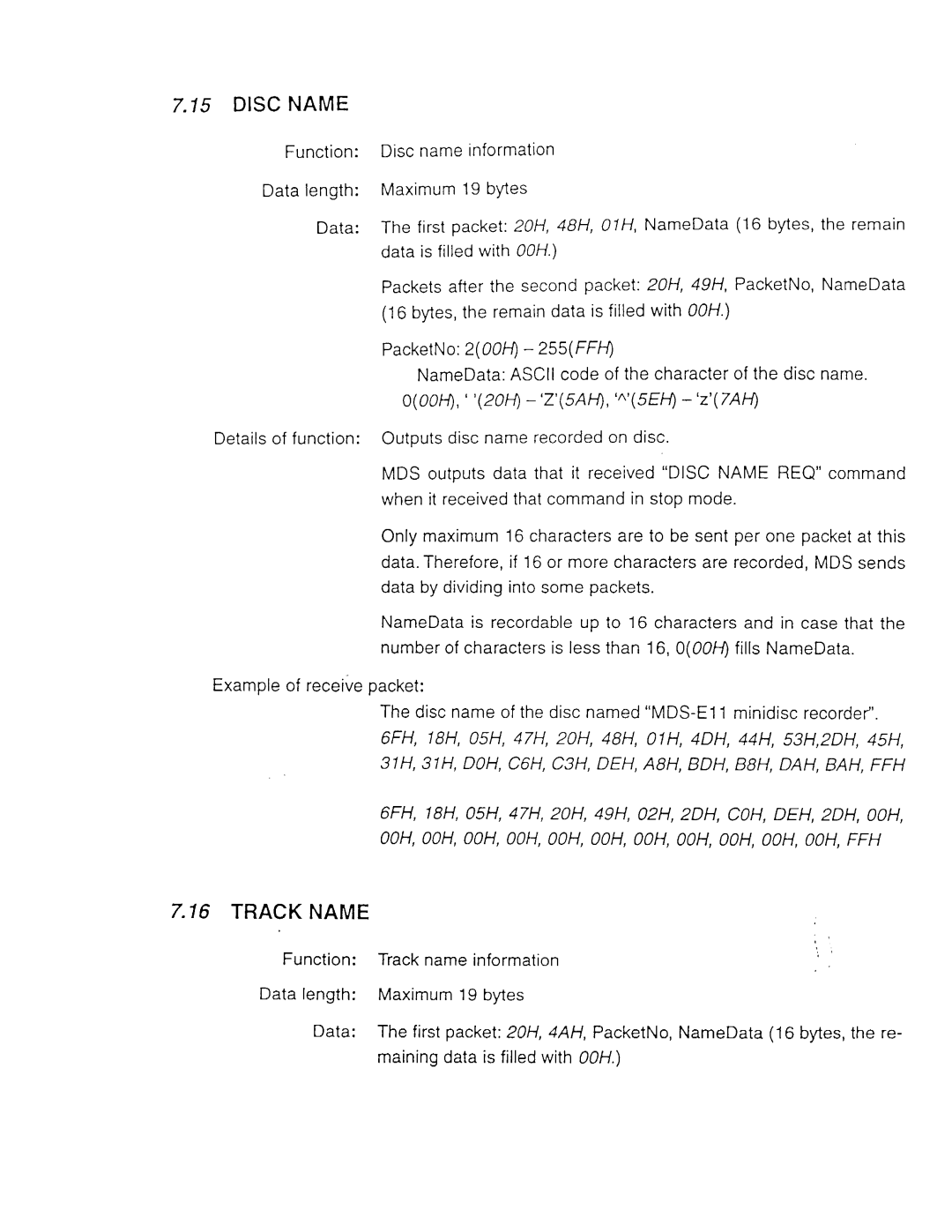 Sony MDS-E52, MDS-E11 manual 