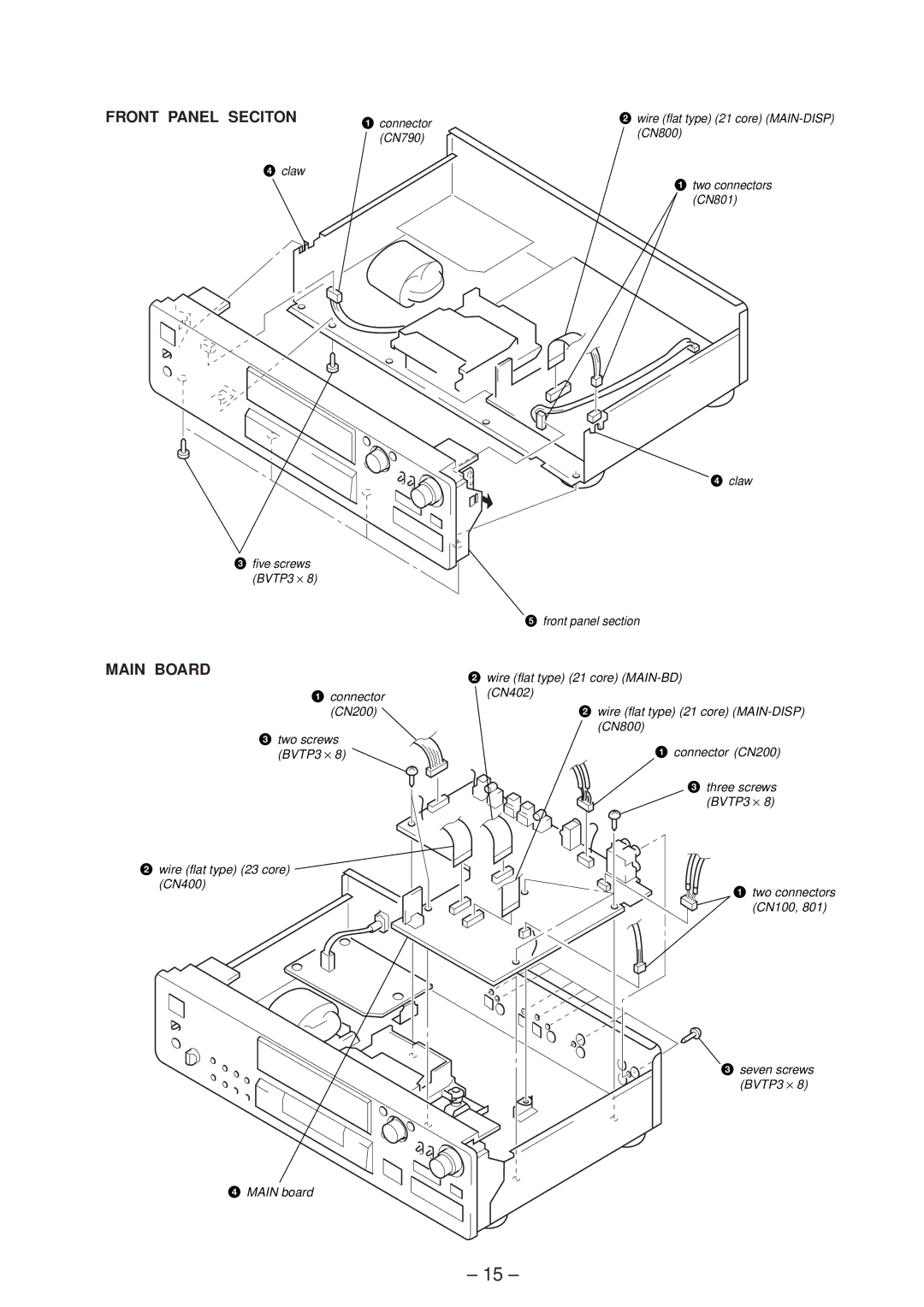 Sony MDS-JB920 service manual Front Panel Seciton, Main Board 