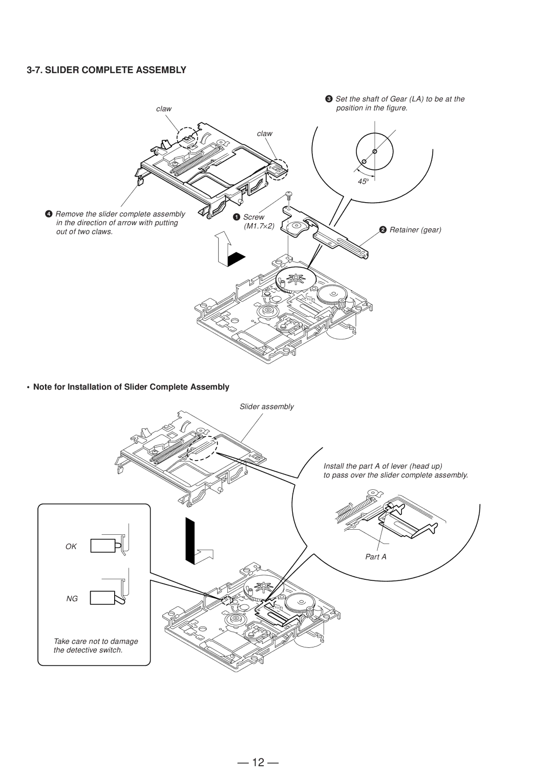 Sony MDS-JD320 service manual Slider Complete Assembly 