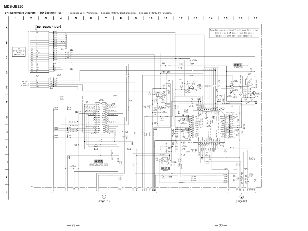 Sony MDS-JD320 service manual Schematic Diagram BD /2 