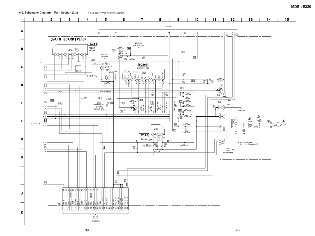 Sony MDS-JD320 service manual Schematic Diagram Main /3 