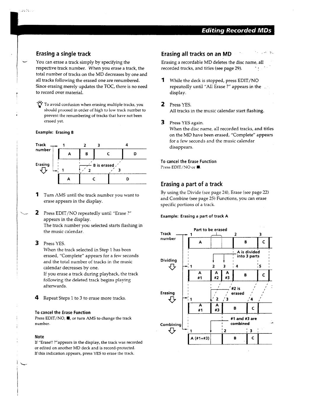 Sony MDS-JE510, MDS-JE500 manual 